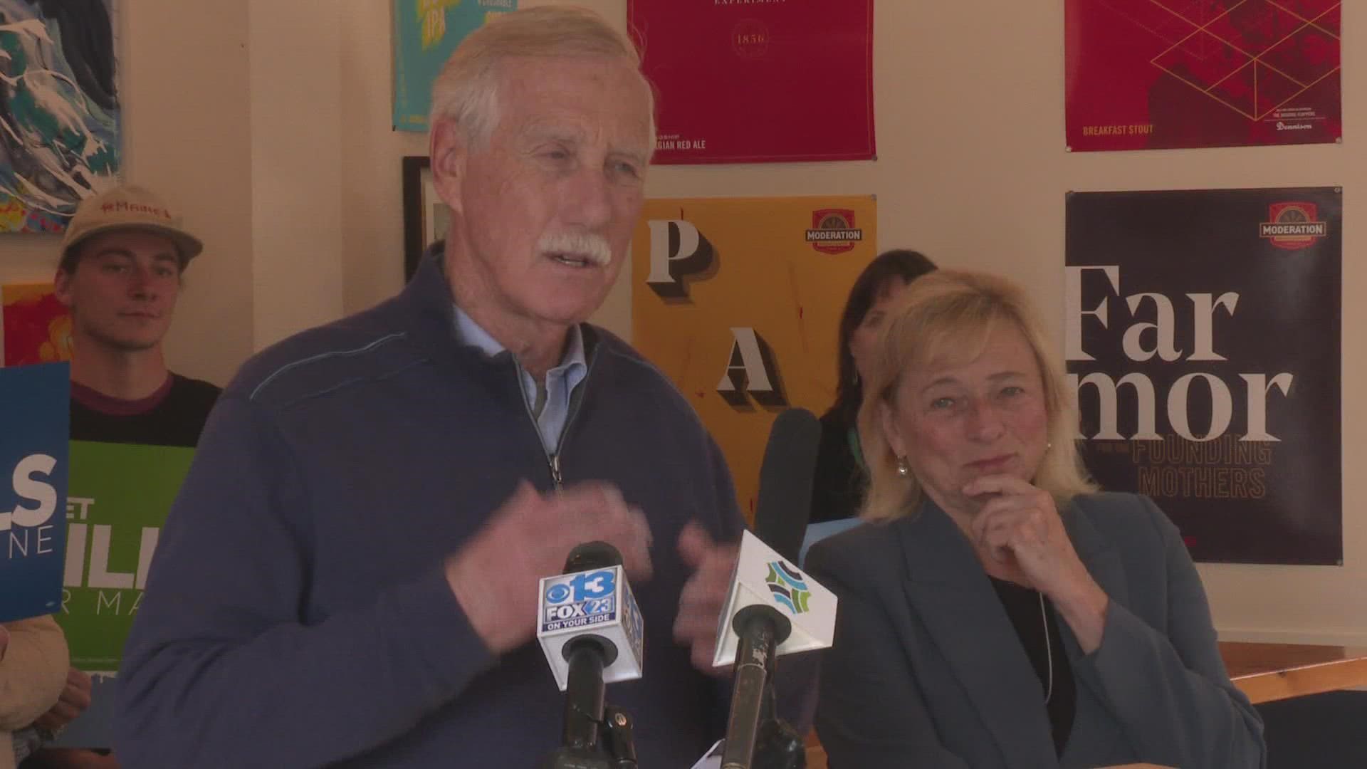 U.S. Sen. Angus King, I-Maine, applauded Democrat Gov. Janet Mills for her "bipartisan, consensus-driven approach to governing."