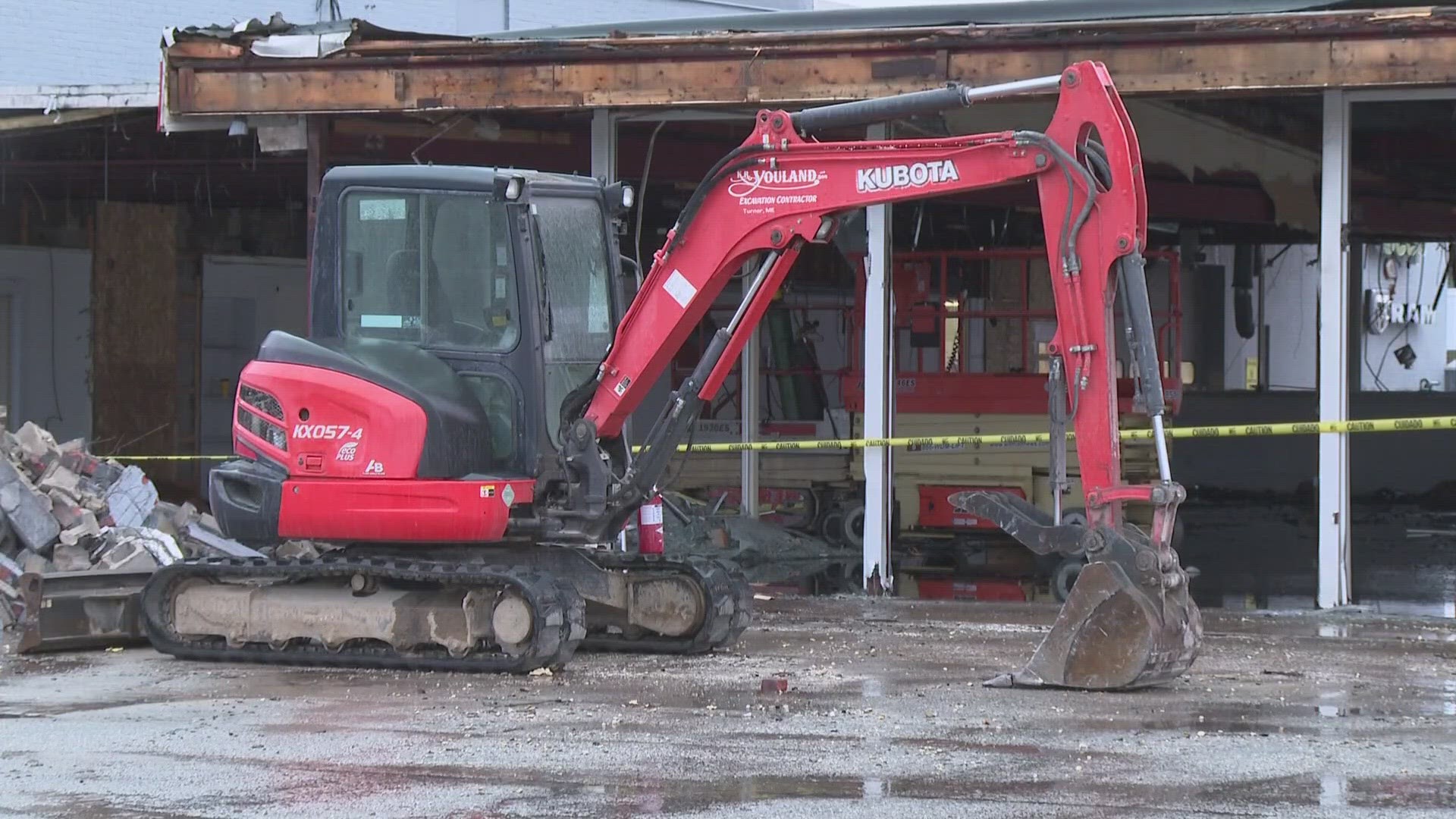 Center Street has reportedly reopened for through traffic after crews responded to a fire at the dealership, police said.