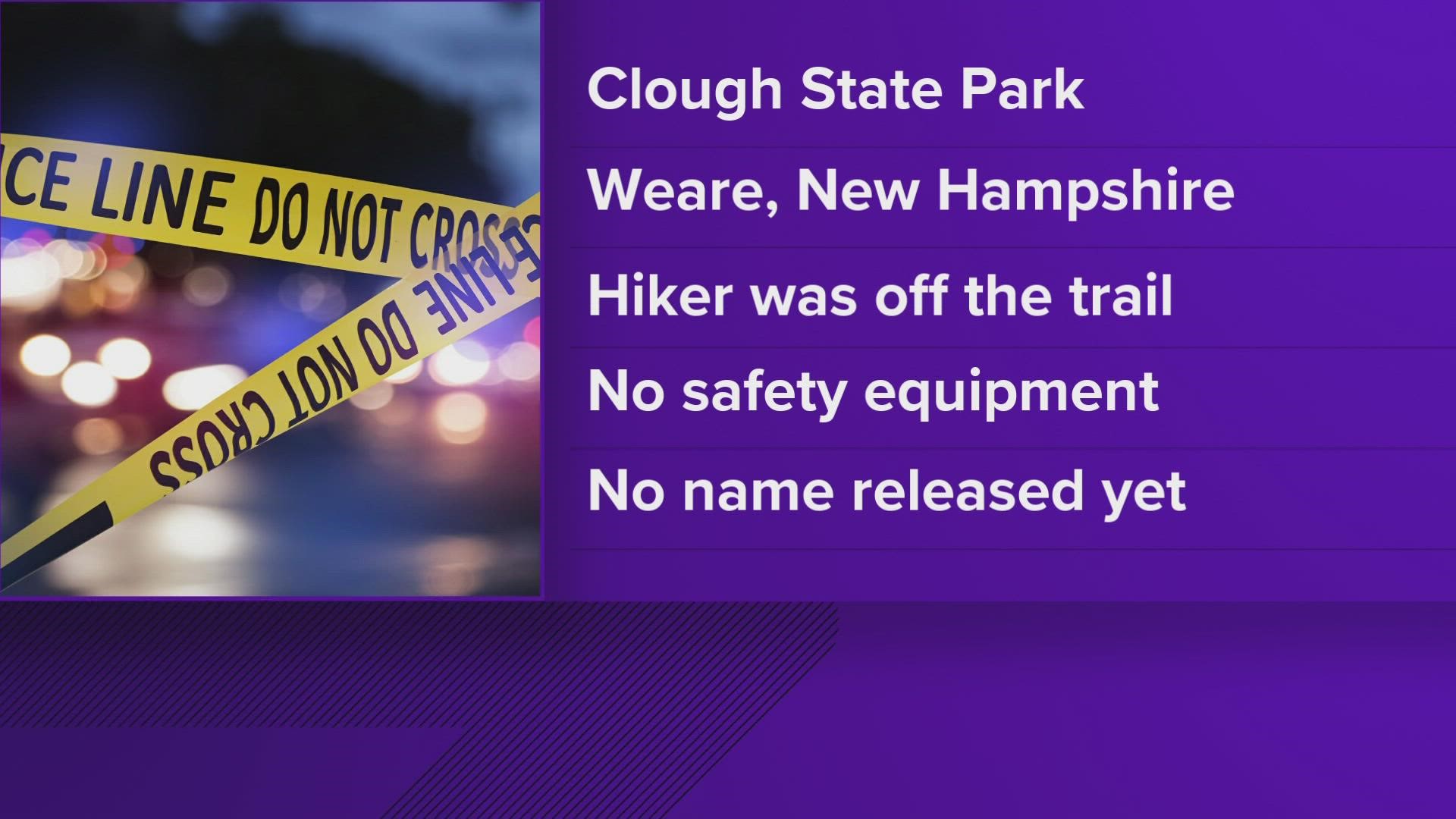 The individual had no climbing gear or safety equipment, officials say.