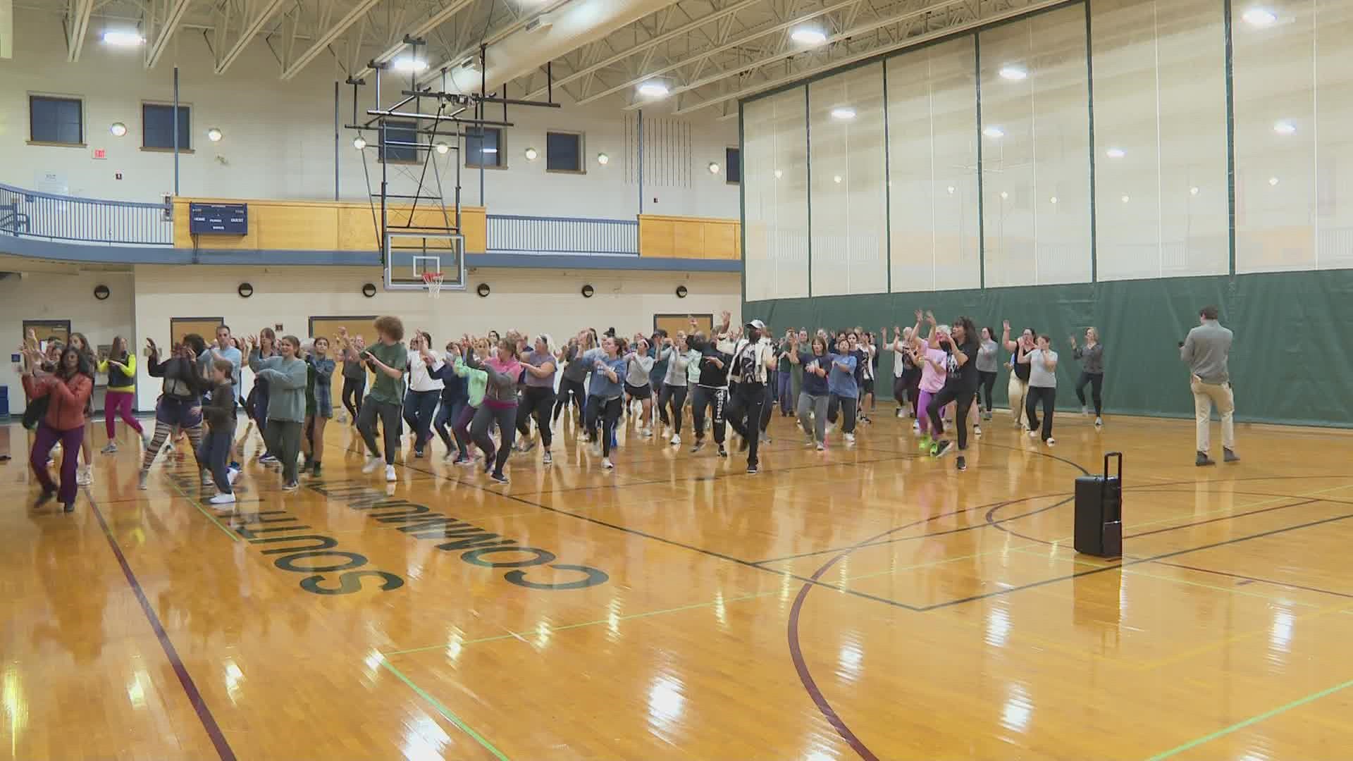 More than 100 Mainers dressed head to toe in zombie outfits recreated the iconic Michael Jackson 'Thriller' music video after weeks of practice.