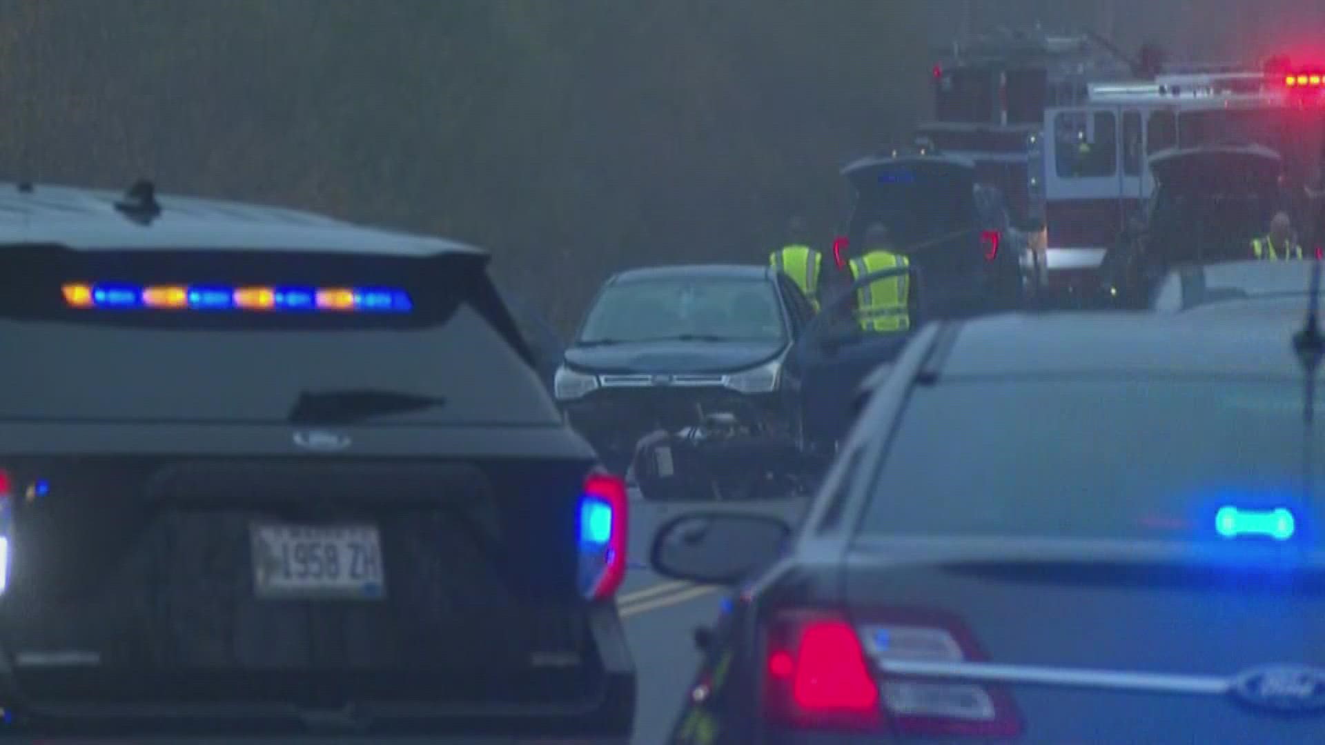 Gray Road in the area of Libby Avenue was closed shortly before 4 p.m. It has since reopened.