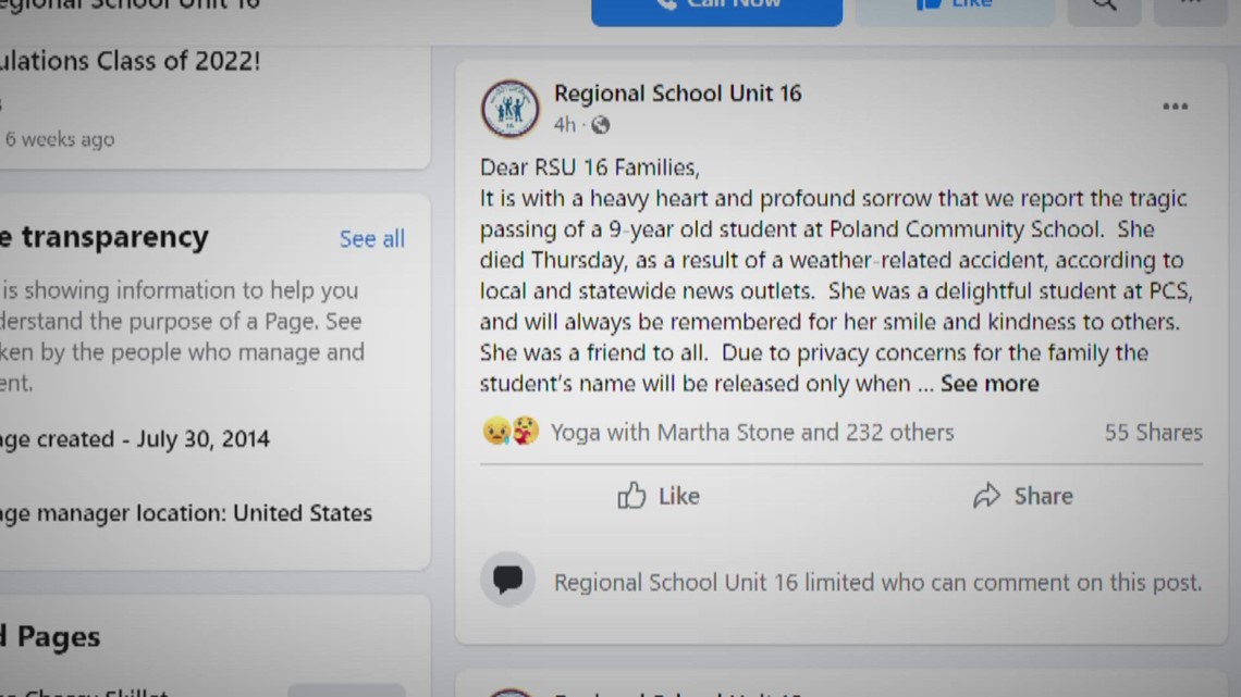 Young Poland girl killed in Standish storm named | newscentermaine.com