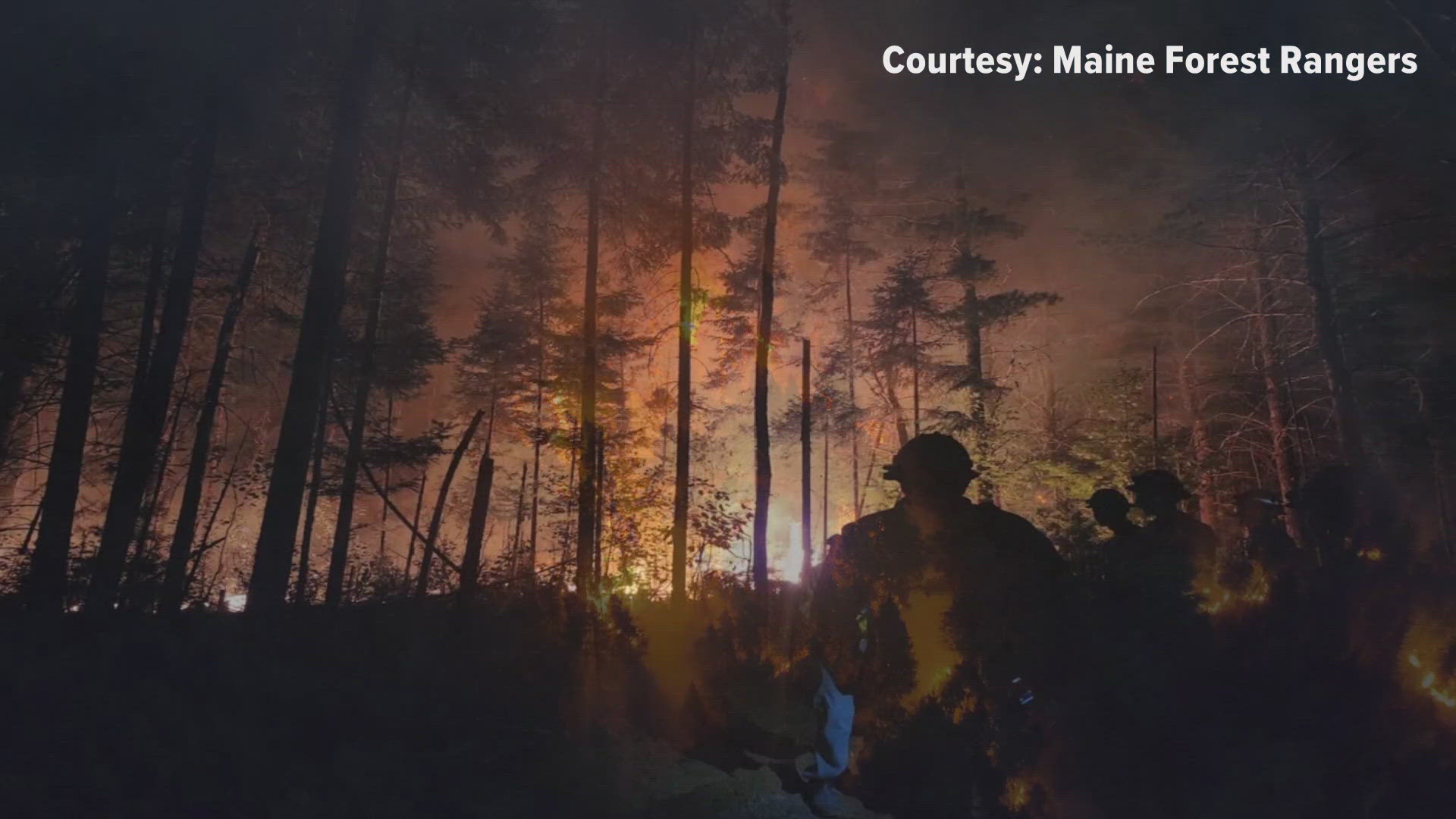 At about 30 acres, the fire near Baileyville is one of the largest of several fires that have popped up across Maine this week.
