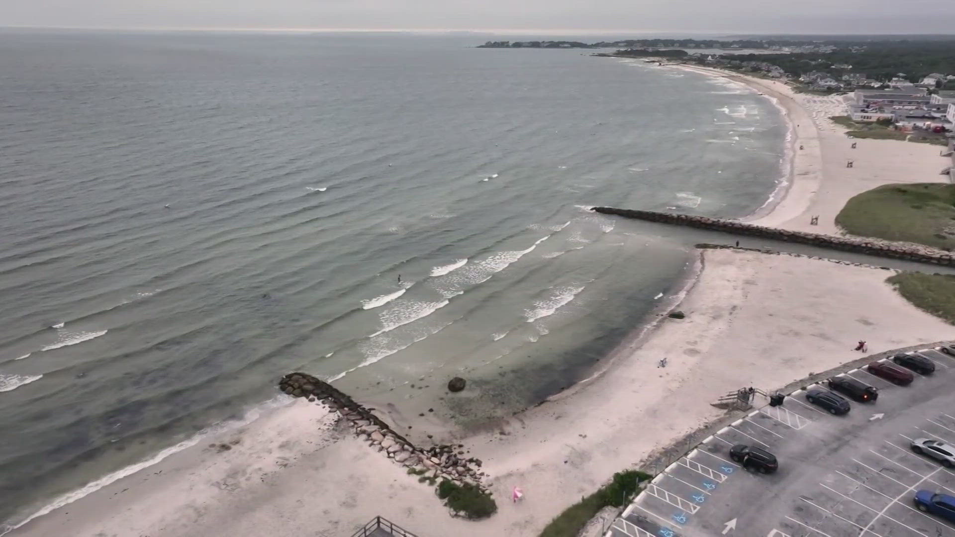 Public health officials are warning beachgoers in Massachusetts not to go swimming with an open wound.