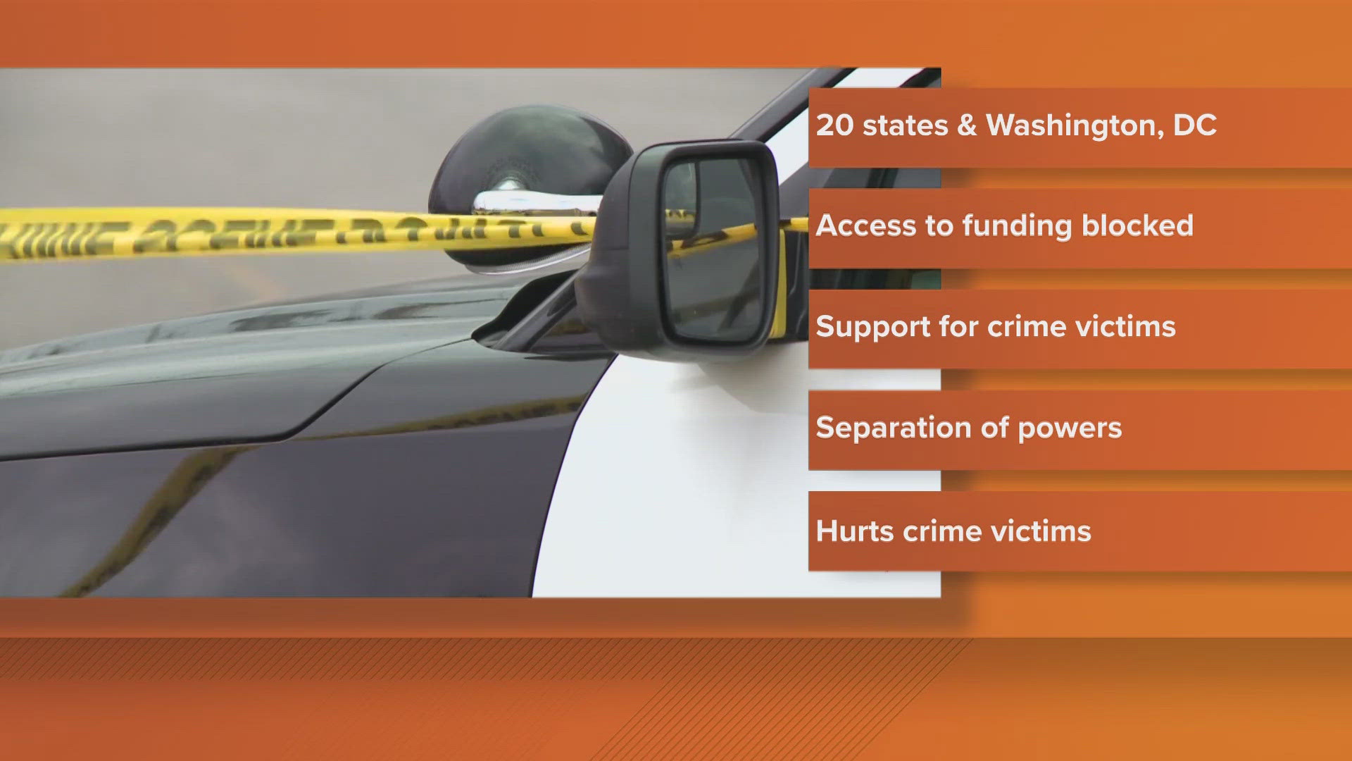 The attorneys general announced the lawsuit this week, saying they were told they could access the funds if they agree to support immigration enforcement efforts.