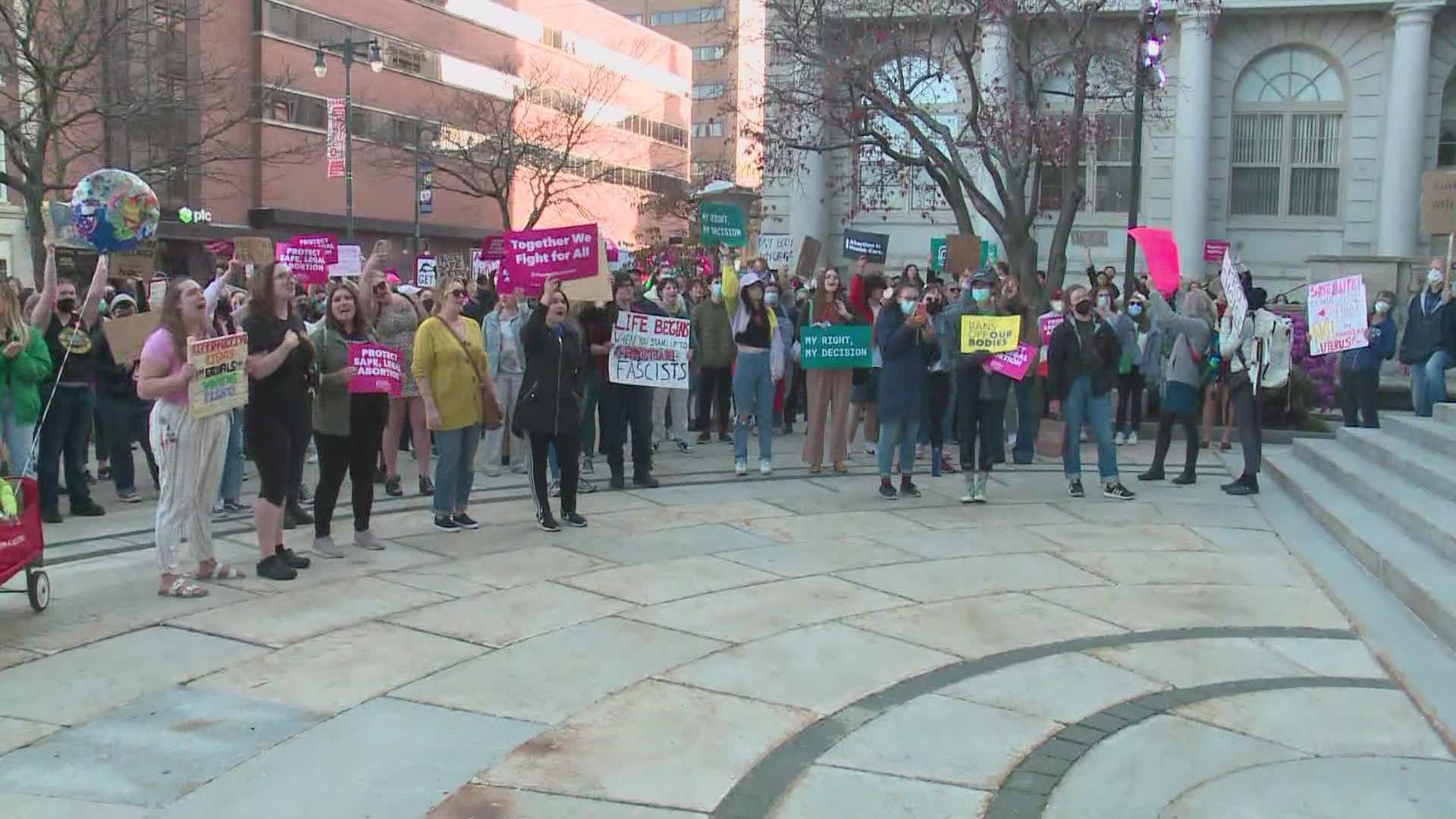 The leaked Supreme Court draft overturning Roe vs. Wade sent shockwaves nationwide and even in Maine where more than 300 protestors took the streets in Portland.