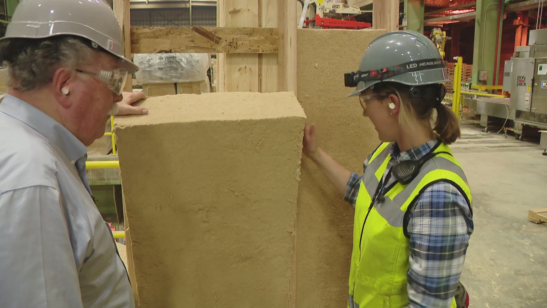 TimberHP in Madison uses waste from the lumber industry to create insulation for construction.