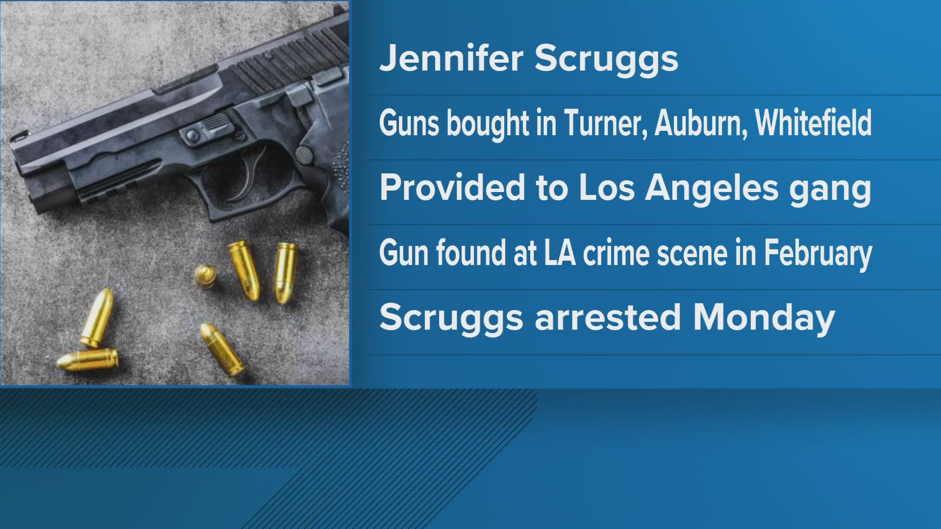 Jennifer Scruggs was arrested on Monday.