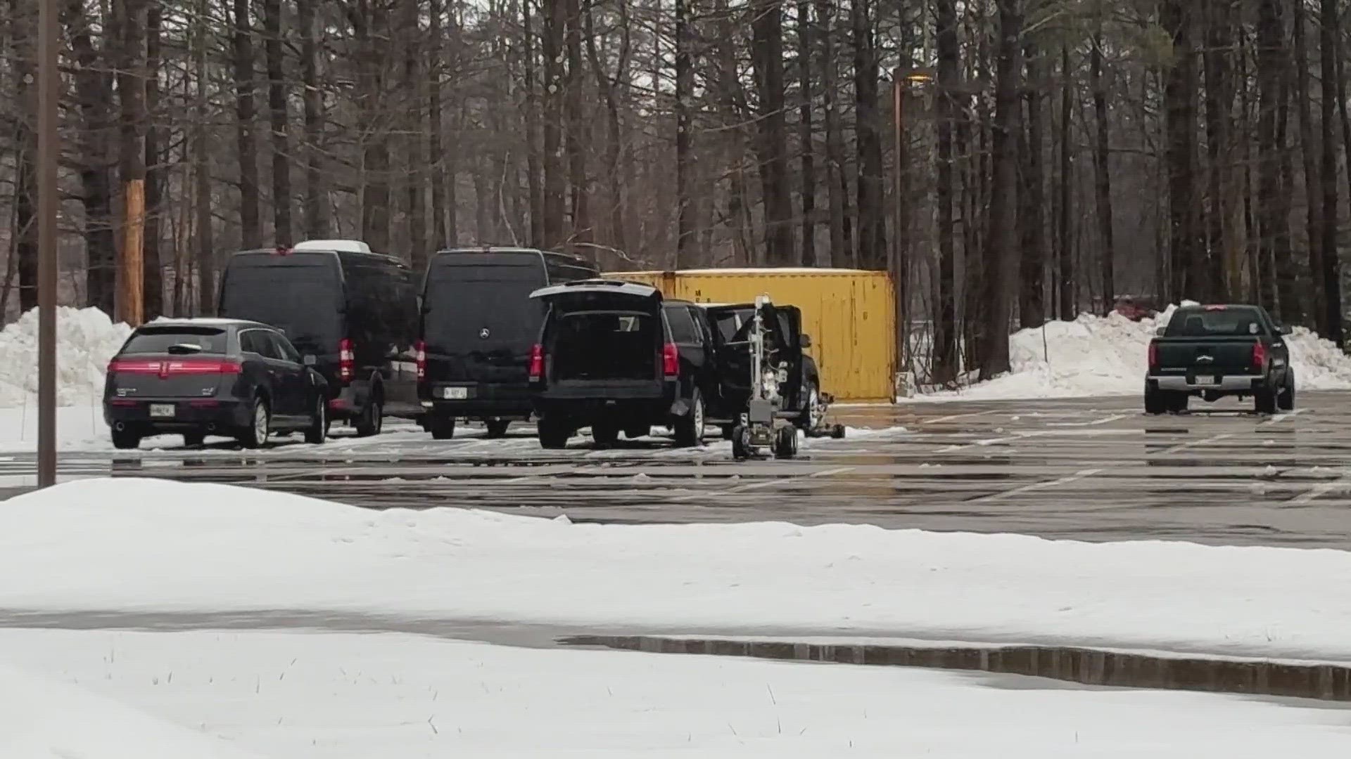 Police arrived at the scene around 2 p.m. and left around 4 p.m. Business owners there said police told them the evacuation was because of an apparent bomb threat.