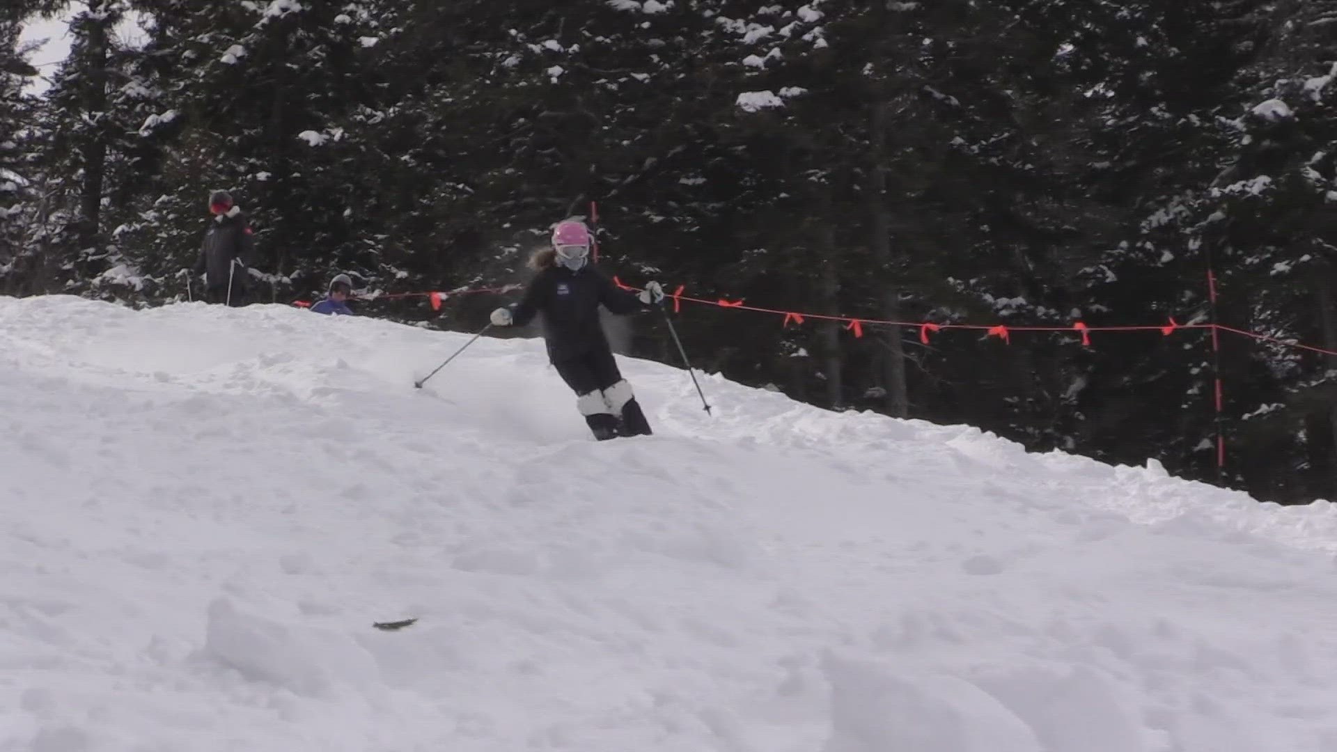 The event originally started in the 1980s as a way to bring publicity to the mountain's White Heat trail. Competitors navigate a course full of moguls and jumps.