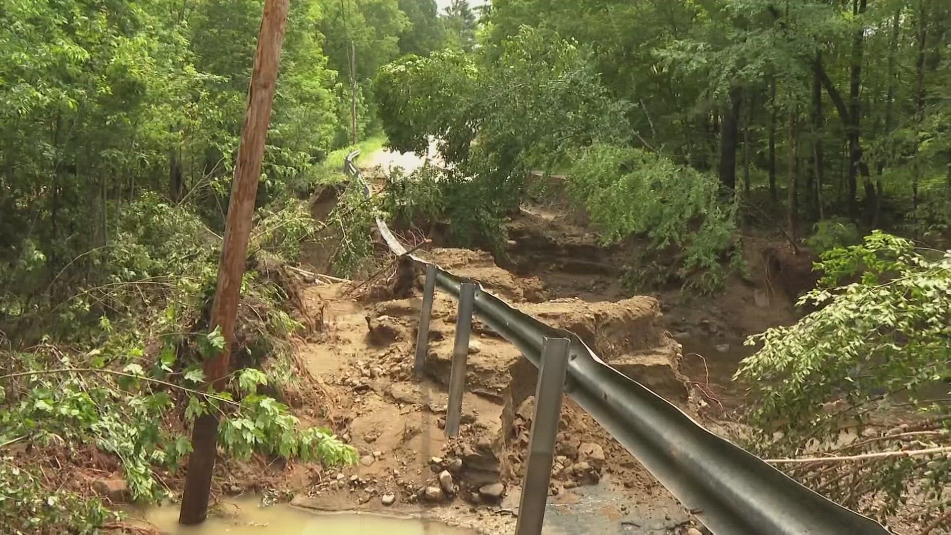 Six inches of rain within three hours washed out road after road in Jay and surrounding communities.