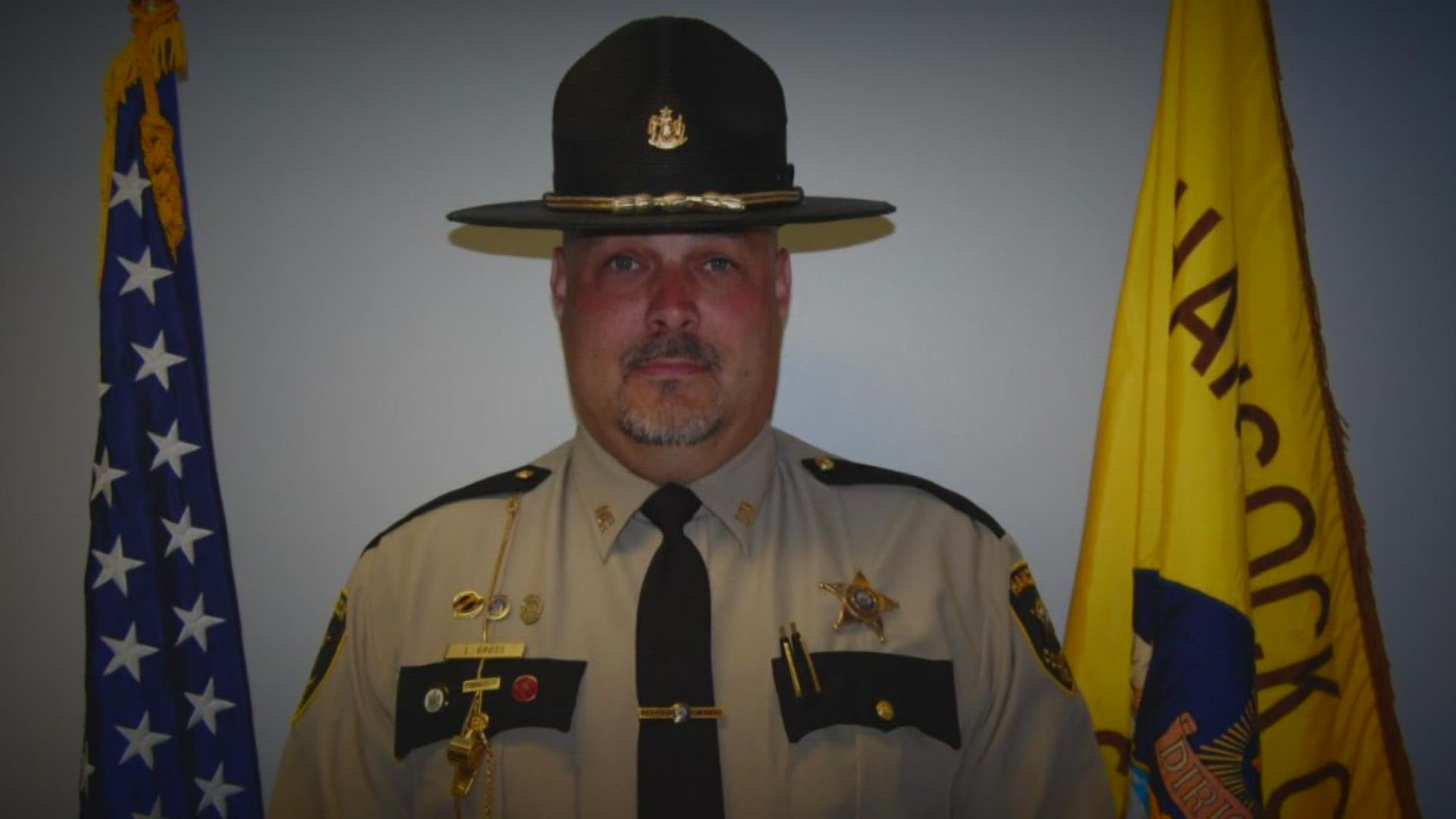 The Hancock County Sheriff's Dept. says Deputy Luke Gross was hit by a vehicle and killed while responding to a call. He leaves behind his wife and two children.