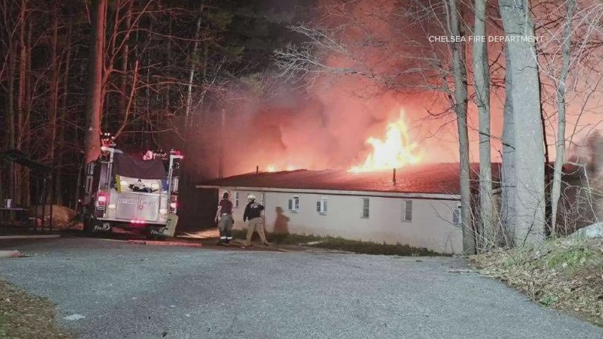 A section of a well-known hotel in Augusta was destroyed by an overnight fire. The portion of the hotel was vacant for the season and undergoing renovations.