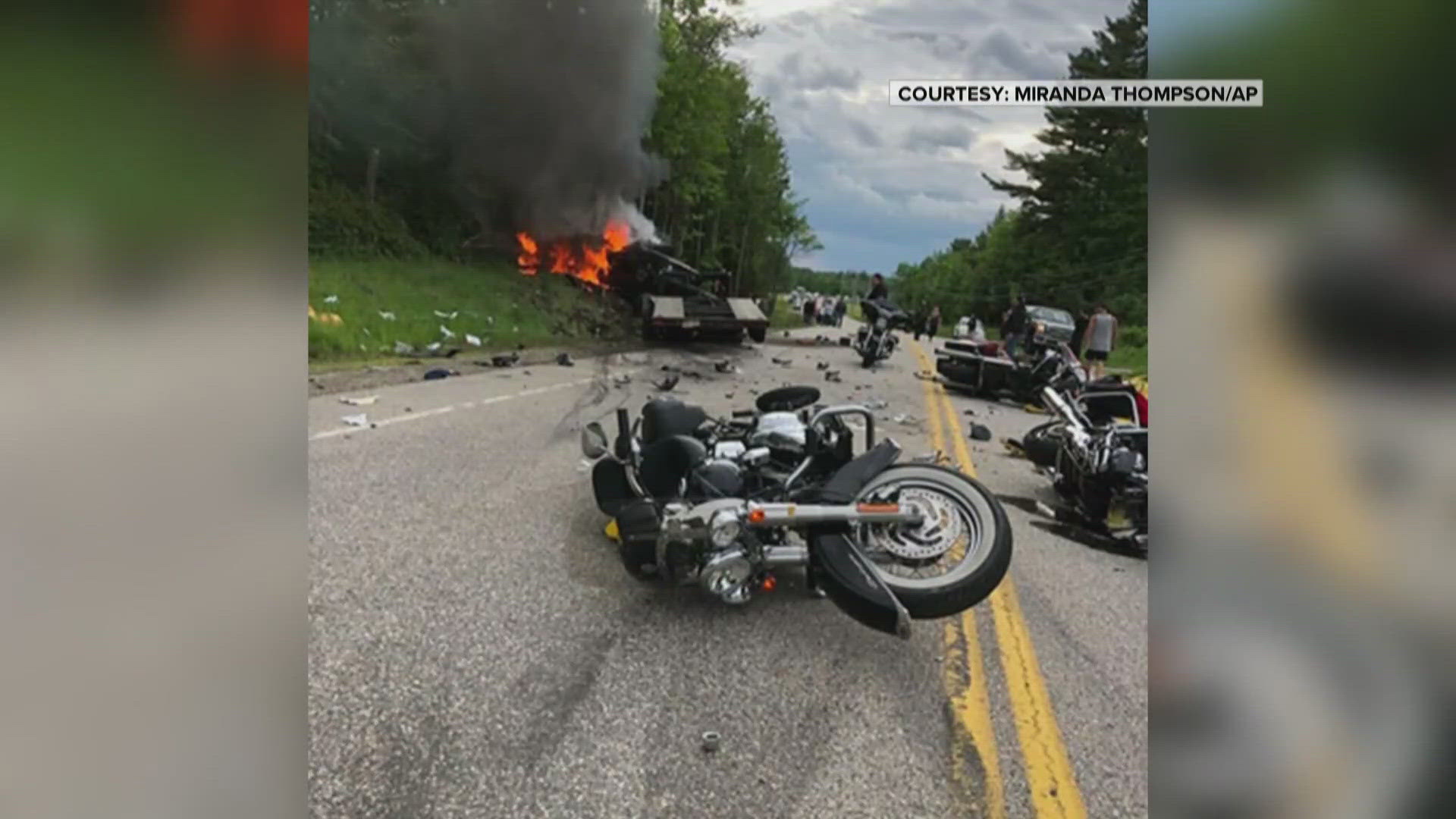 The owner pleaded guilty to three counts of making false statements to federal investigators tied to a crash in New Hampshire that killed seven motorcyclists.