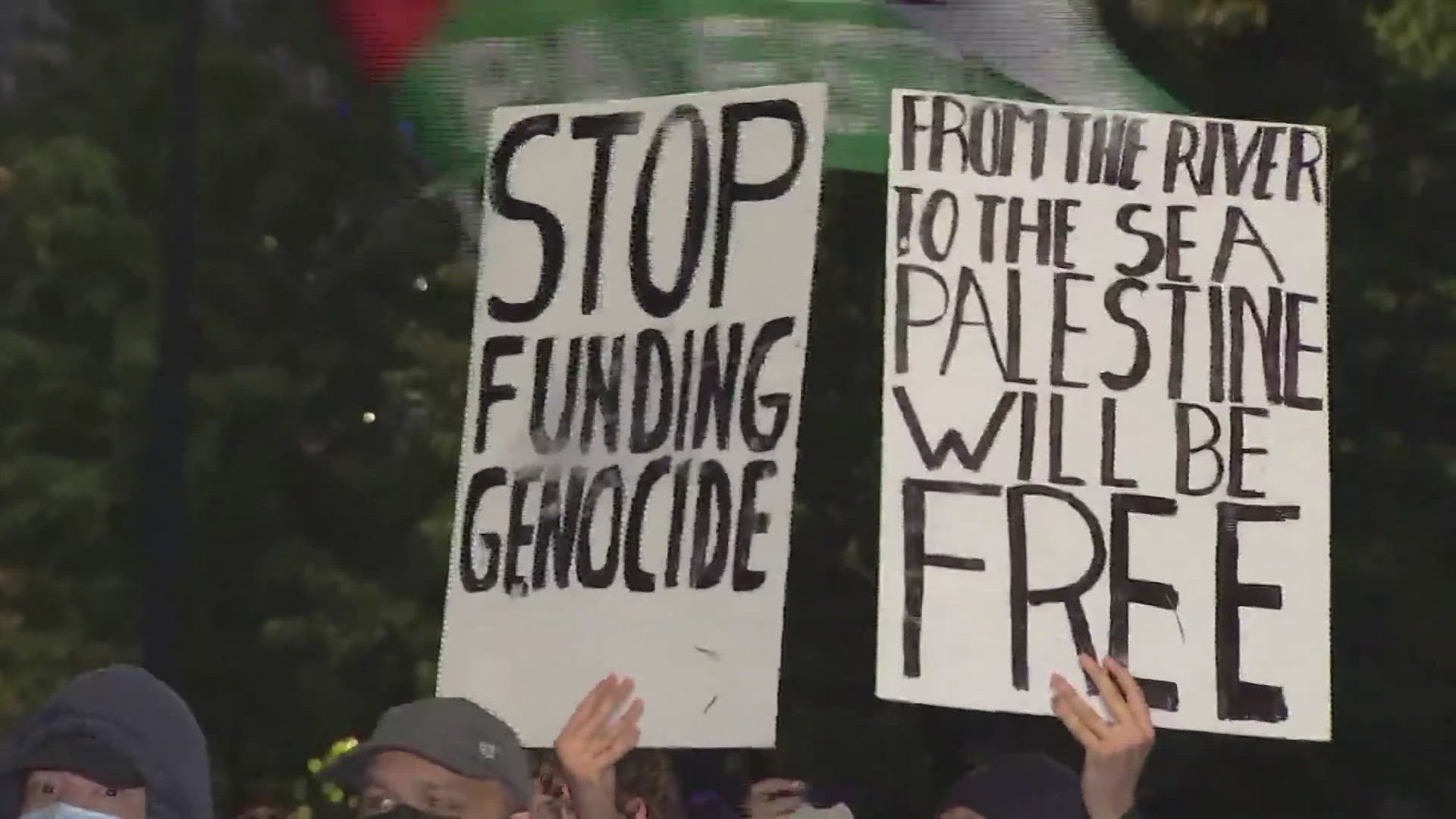 Another pro-Palestinian encampment was set up in Philadelphia on Saturday.