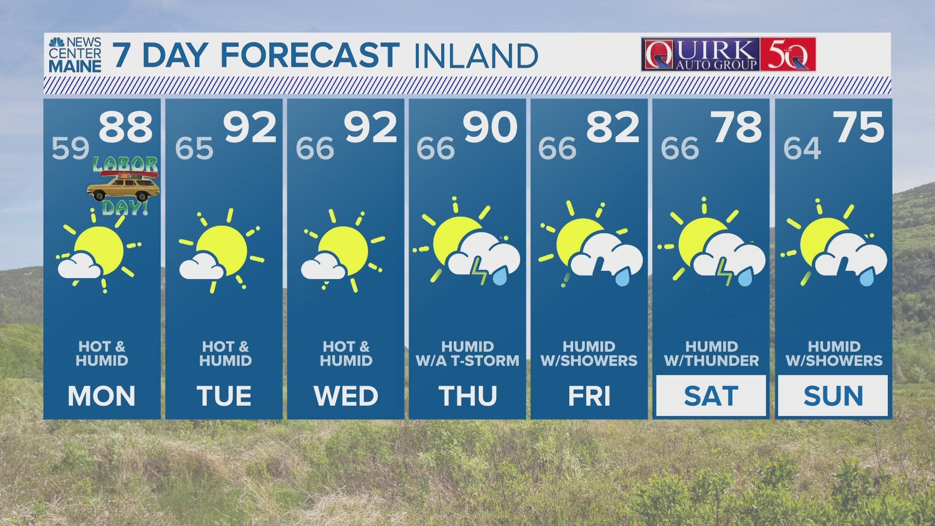 NEWS CENTER Maine Weather Video Forecast UPDATED 11pm Sunday, September 3rd, 2023