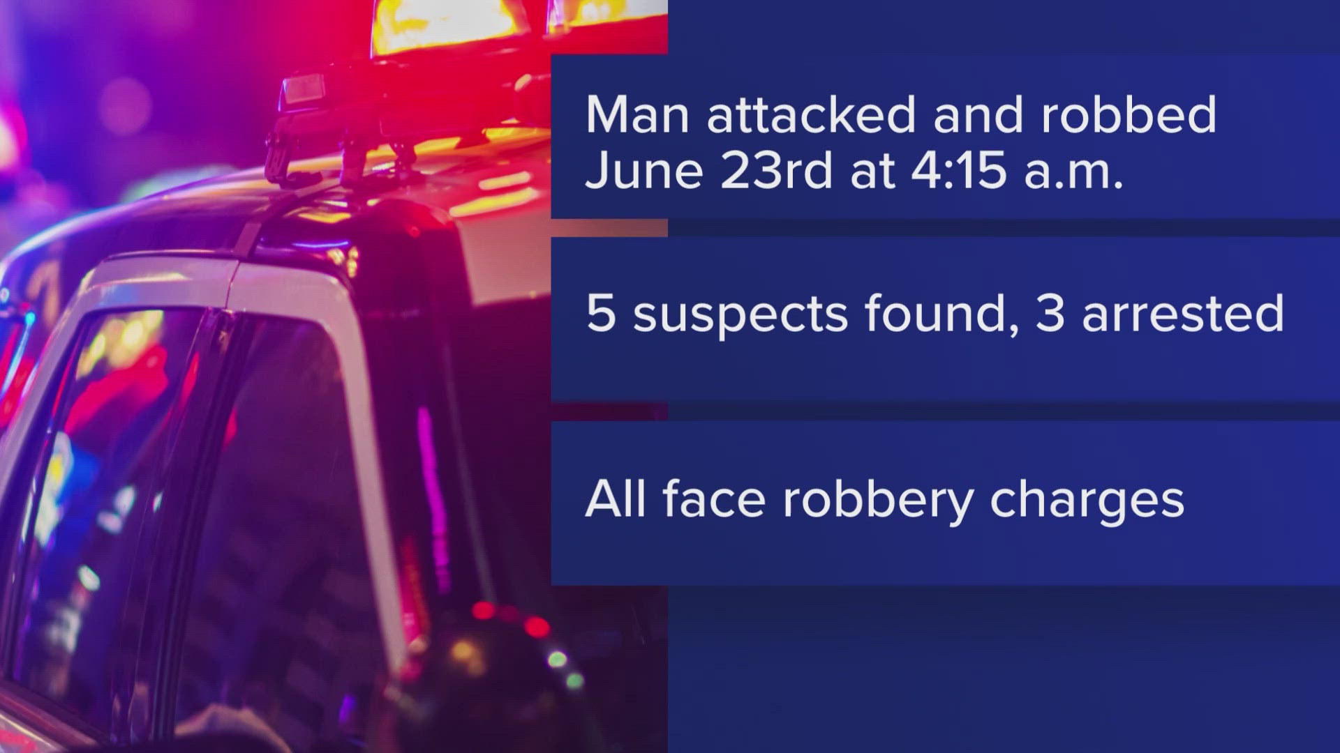 Penobscot County deputies said a man was "viciously attacked and robbed" on June 23 in Hermon. Three suspects have been arrested in connection with the incident.