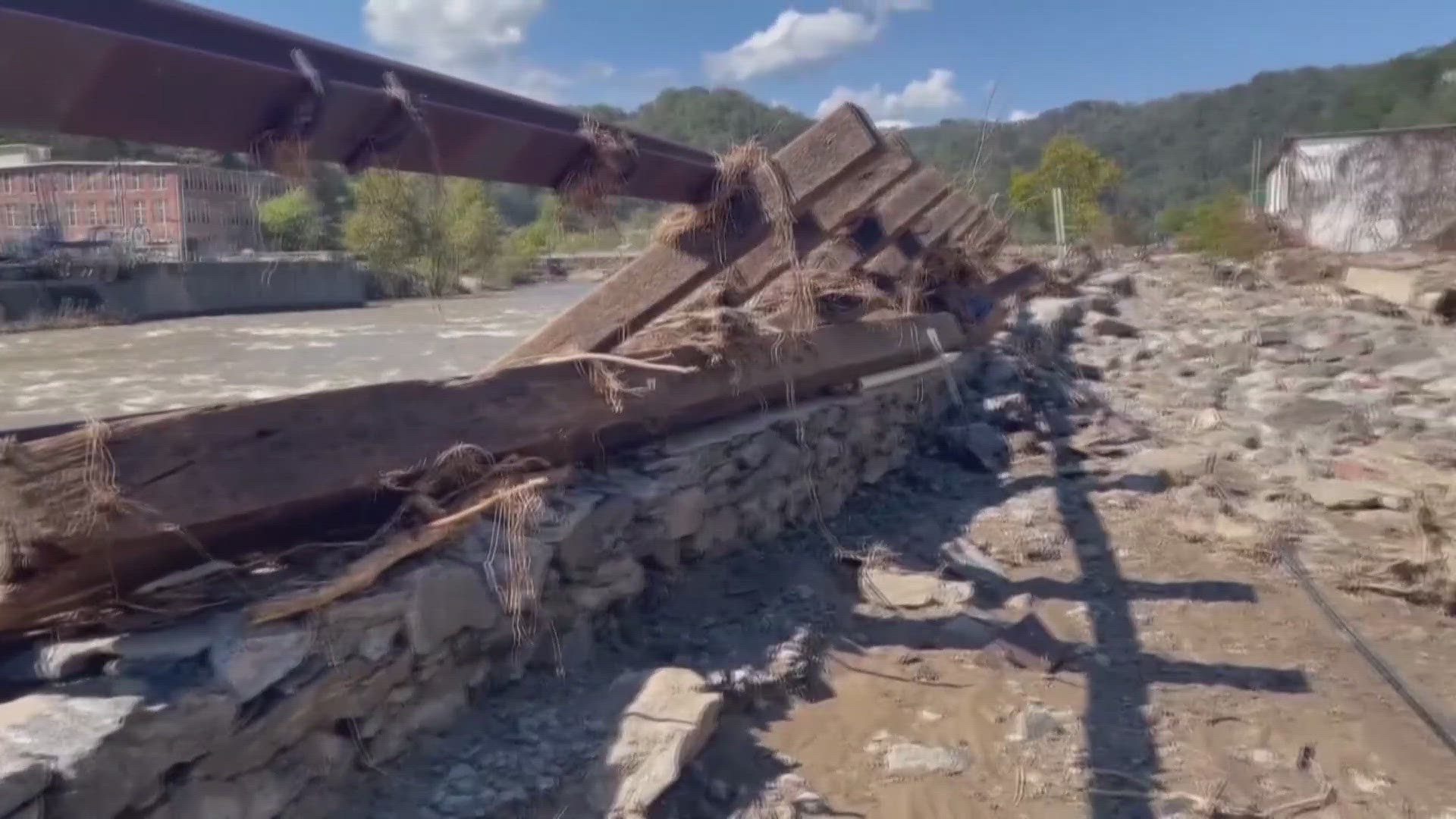 Two major rail lines in the western part of the state are shut down because of damage from the storm, after storm surge ripped tracks out of the ground.