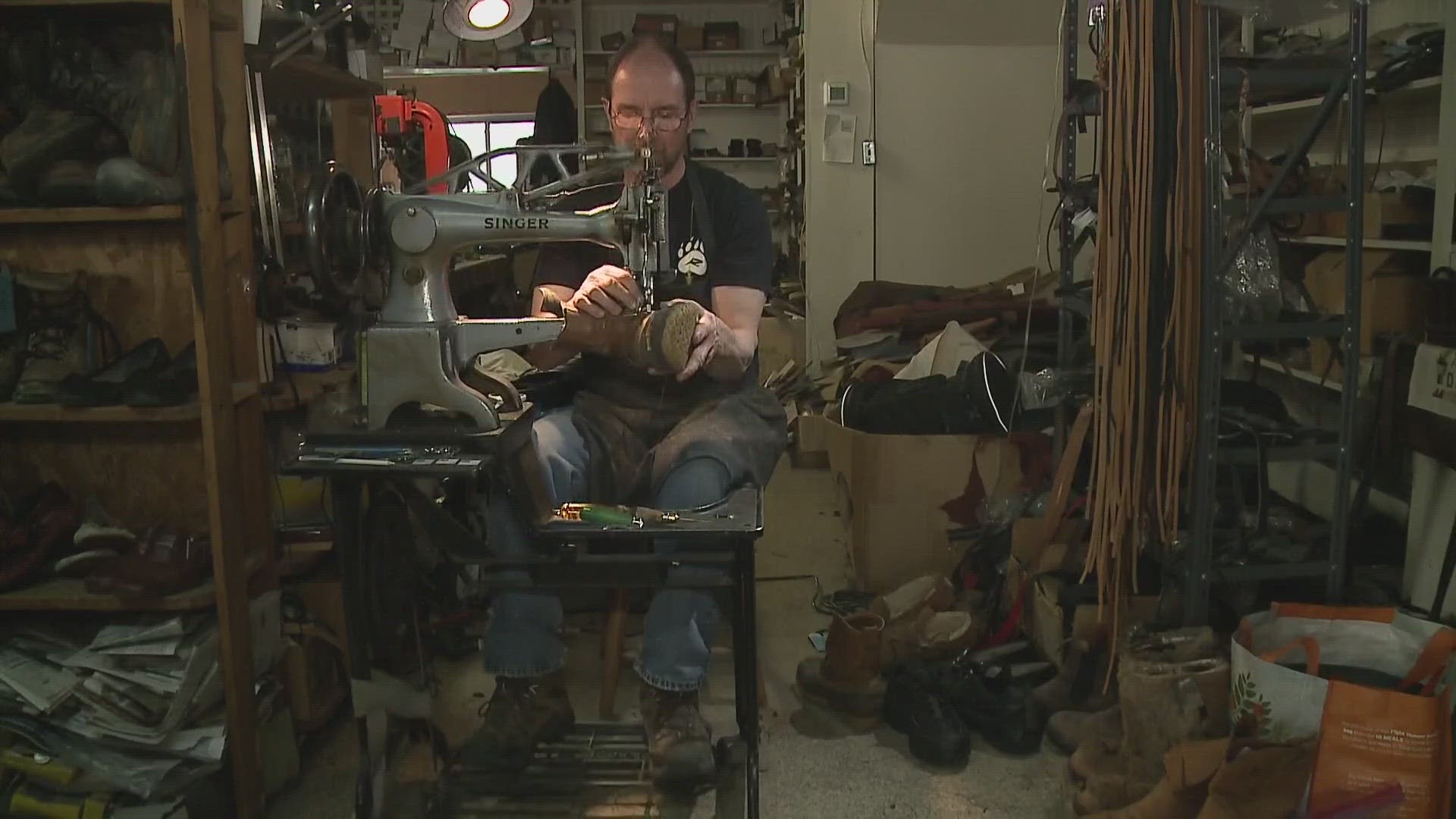 Tom LaCasse has been repairing shoes in Augusta for nearly 40 years.
