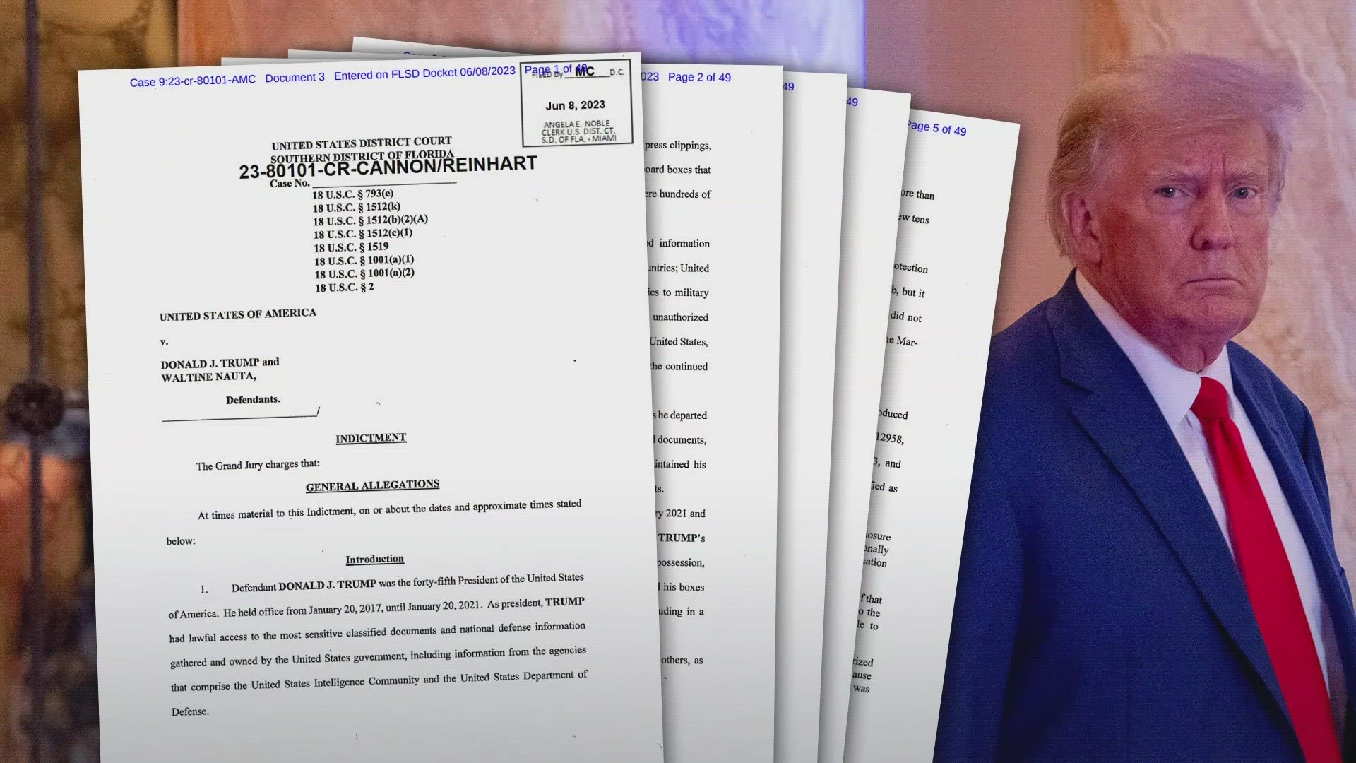 Donald Trump Indictment Unsealed In Classified Documents Probe 