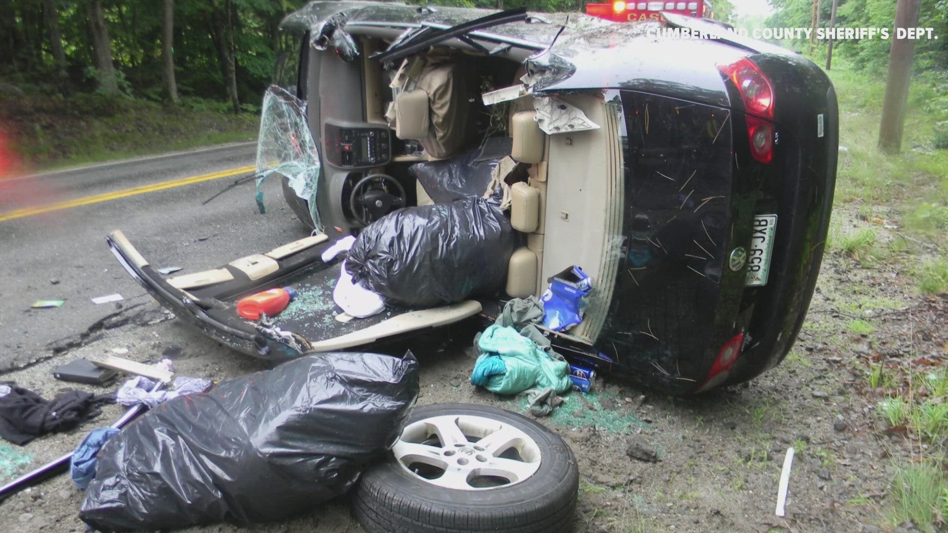 A 60-year-old Norway woman was injured after her vehicle rolled several times following a mechanical malfunction, the Cumberland County Sheriff's Office said.
