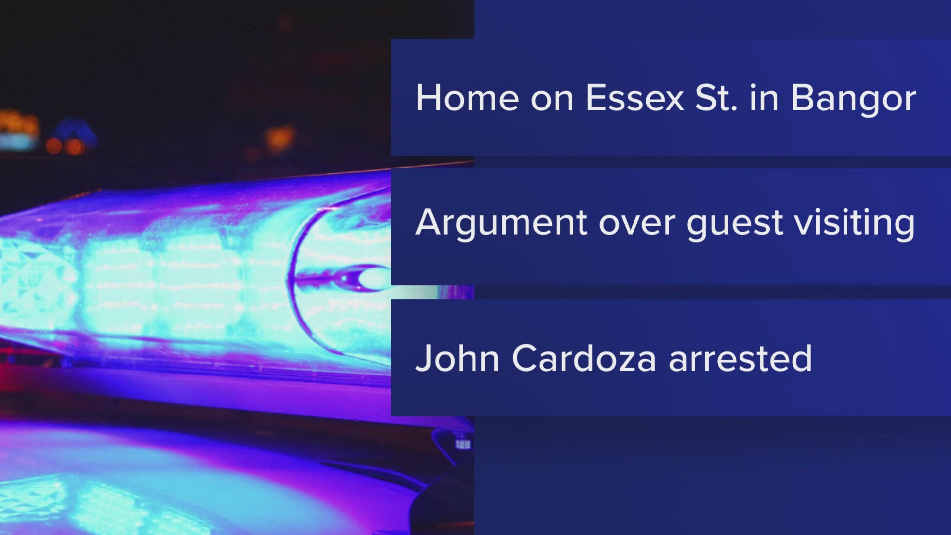 Police responded to a call from a residence on Essex Street just before midnight on Monday.