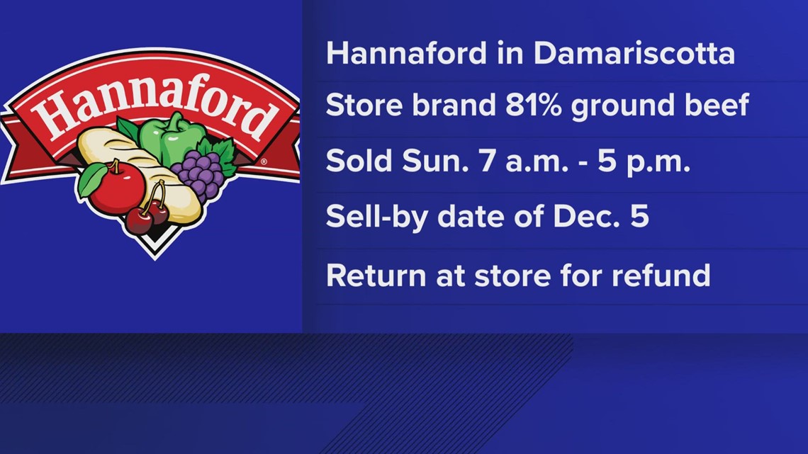 Recall on ground beef purchased at Hannaford in Damariscotta