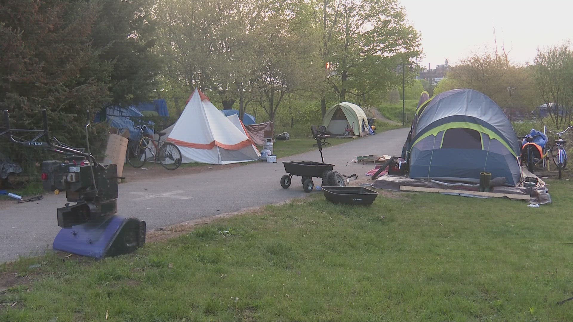 Preble Street and several councilors said Tuesday they are asking the city to postpone its plans to remove unhoused people from the Fore River Parkway encampment.