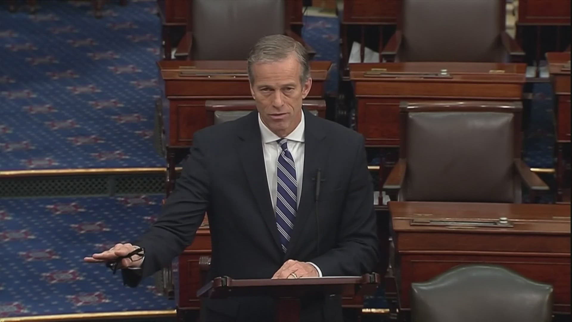 Sen. Thune won the vote 29-24. He will take the spot of Sen. Mitch McConnell who stepped down after 18 years.