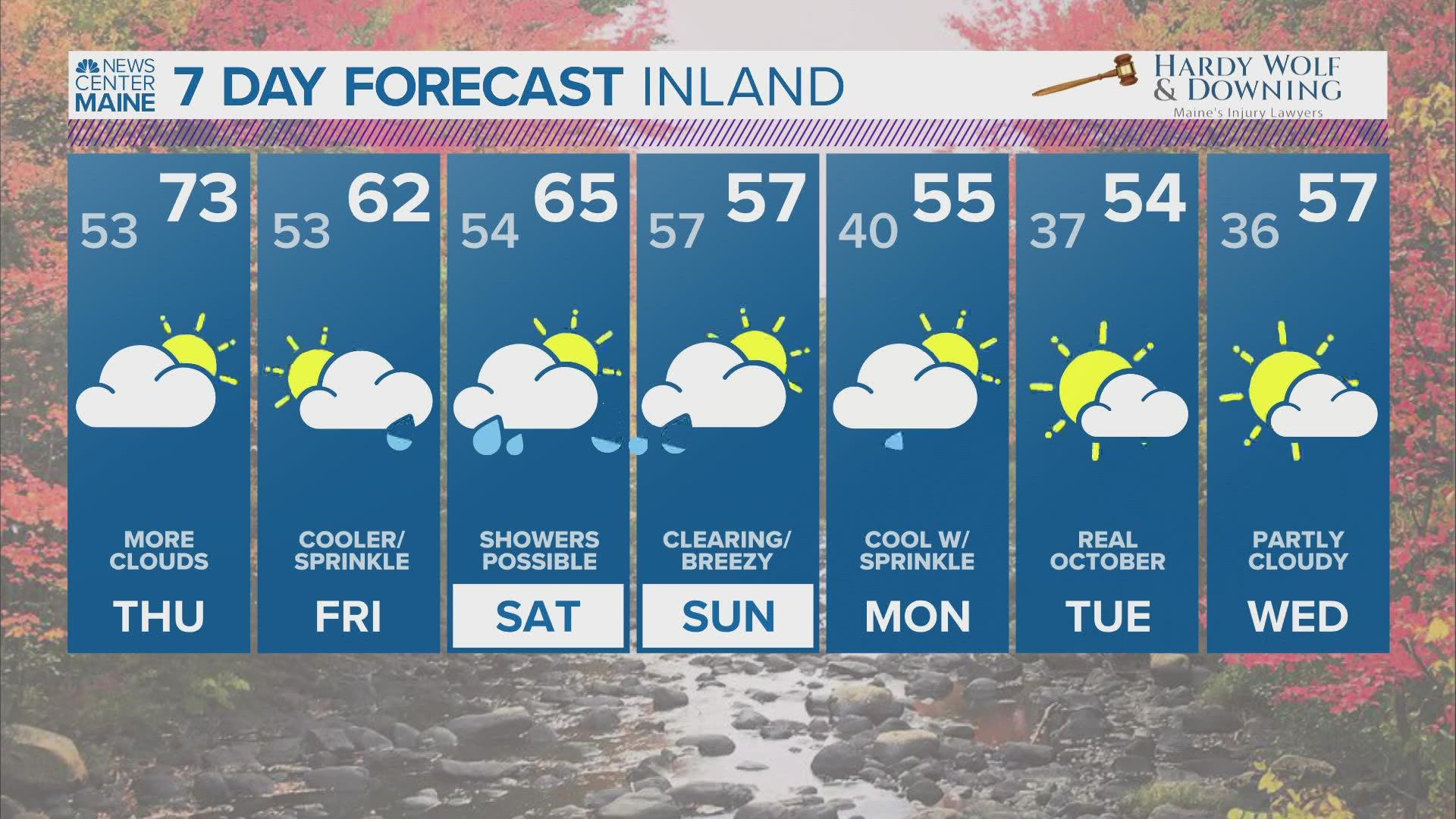 NEWS CENTER Maine Weather Video Forecast Updated 5:00pm Wednesday, October 13th
