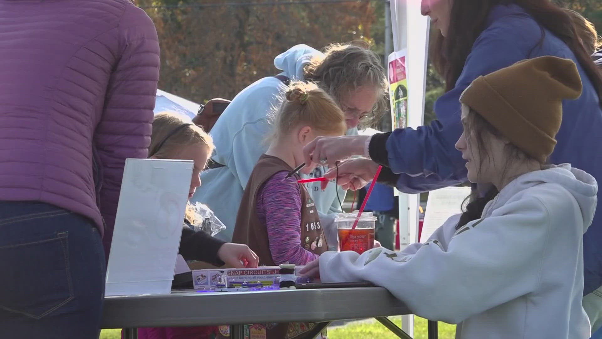 More than 100 girls from across the state came together at the Cole Land Transportation Museum in Bangor to build, create, and innovate.