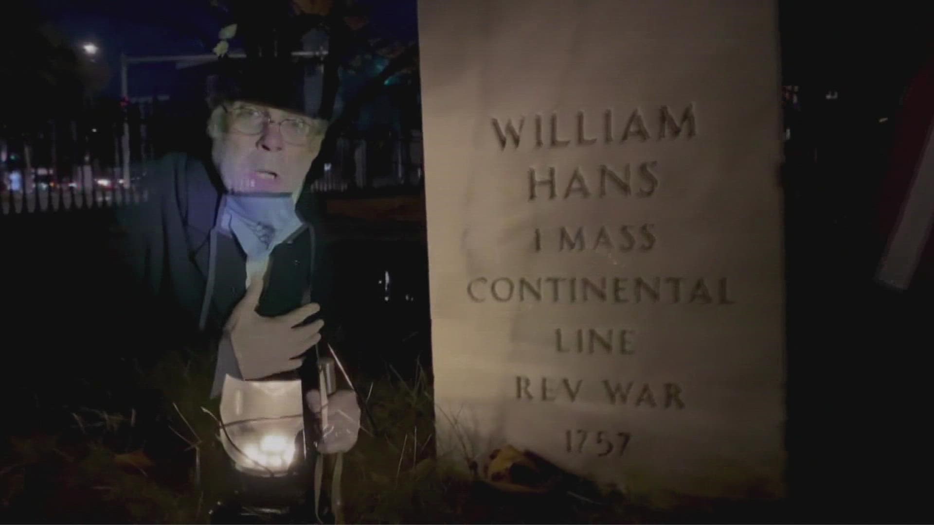 The 'Walk Among The Shadows' tour brings spirits to life in Portland's Eastern Cemetery.