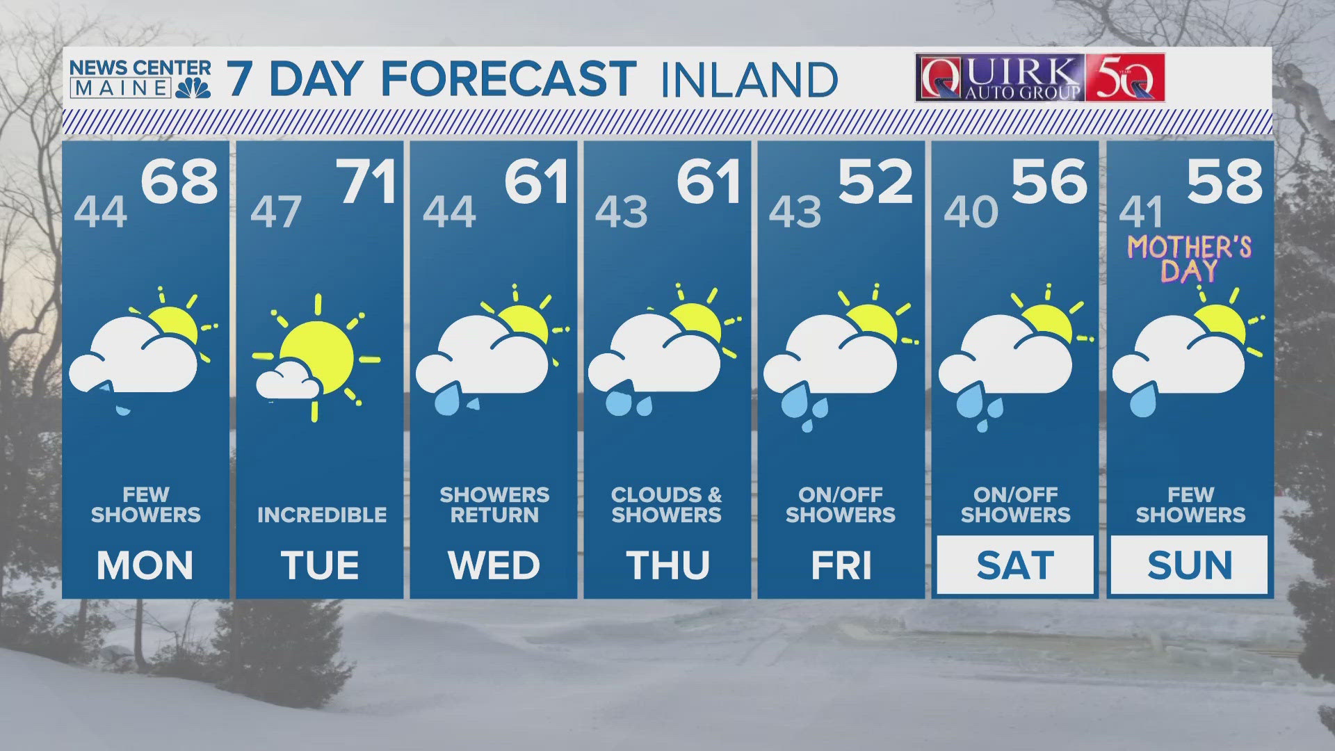 NEWS CENTER Maine Weather Video Forecast UPDATED 11pm Sunday, May 5th, 2024