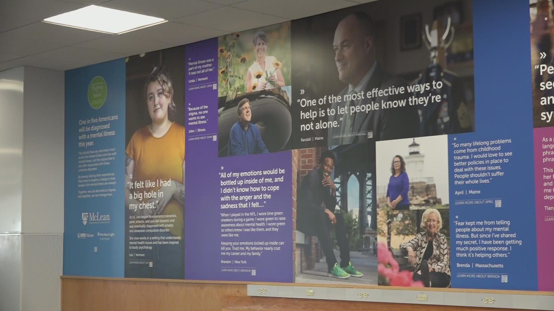 The "Deconstructing Stigma" walls are in two different locations in the airport.