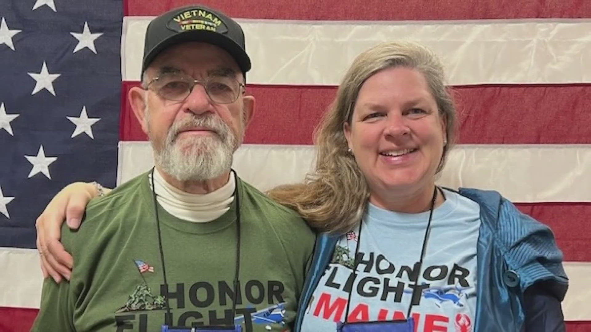 The Navy veteran was accompanied to Washington, D.C. by his daughter to reflect on his time in the service and recognize others who have served.