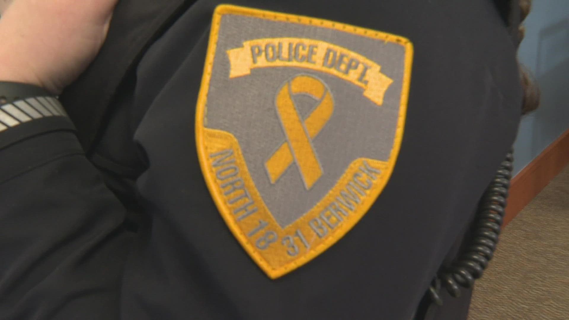 Throughout the month, the police department will be wearing gold patch to raise money and awareness for childhood cancer.