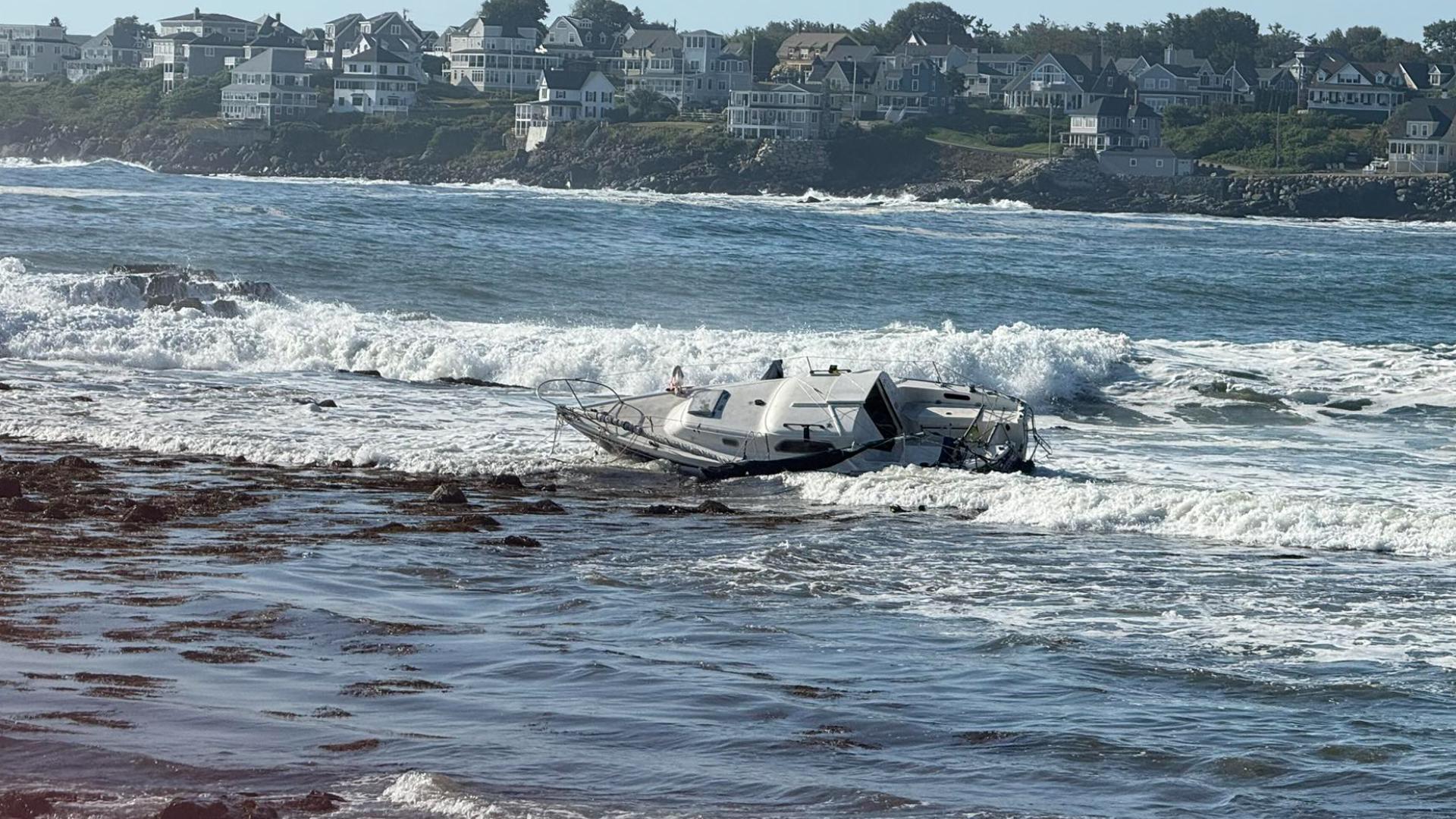 Boater rescued after pounding waves push sailboat into York Harbor ...