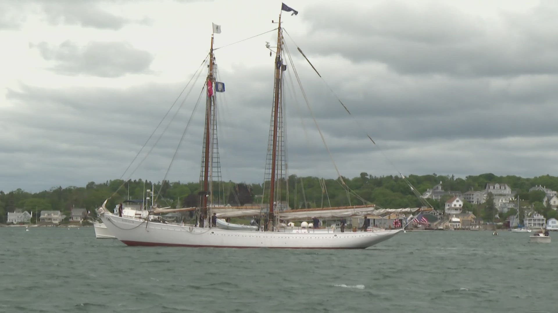 The 102-year-old ship, carrying students from Maine Maritime Academy and Bowdoin College, is bound for Nova Scotia, Newfoundland, and Labrador.