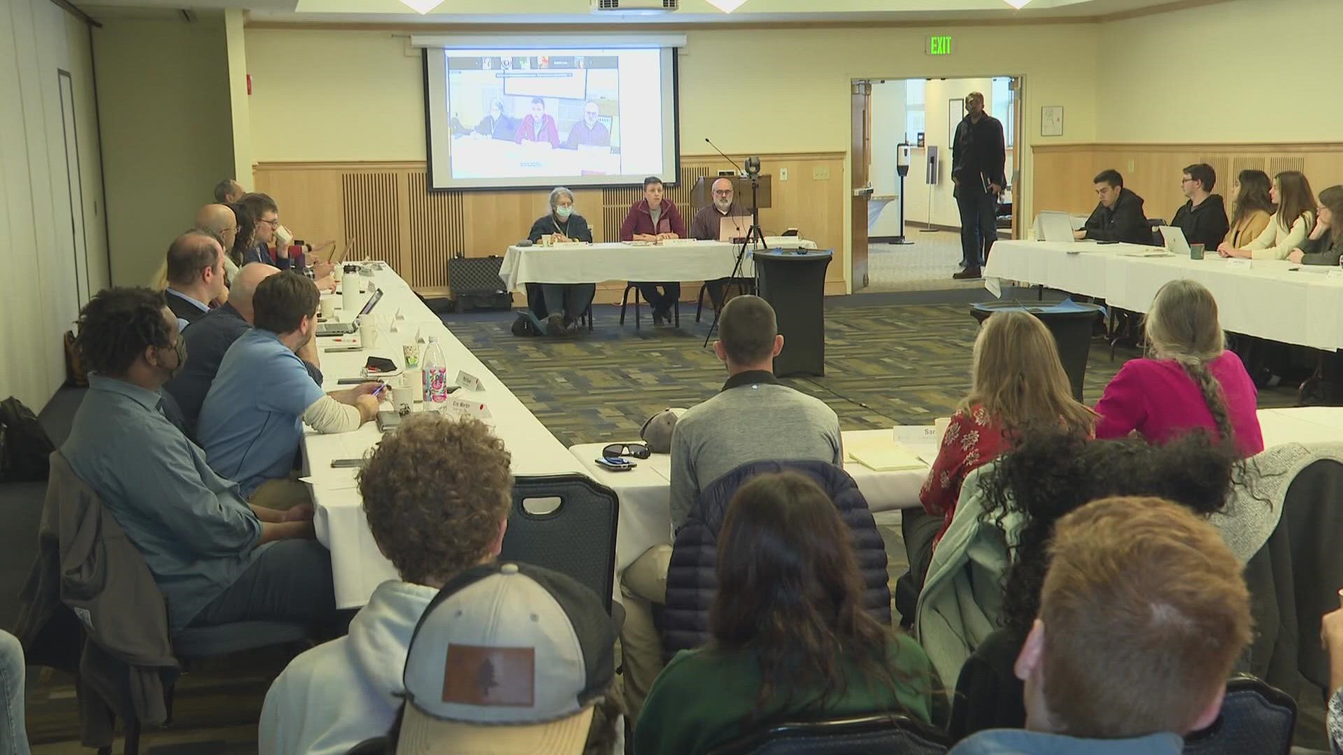 The University of Maine Faculty Senate held a meeting on Wednesday to discuss mandating classes on Maine Day over safety concerns.