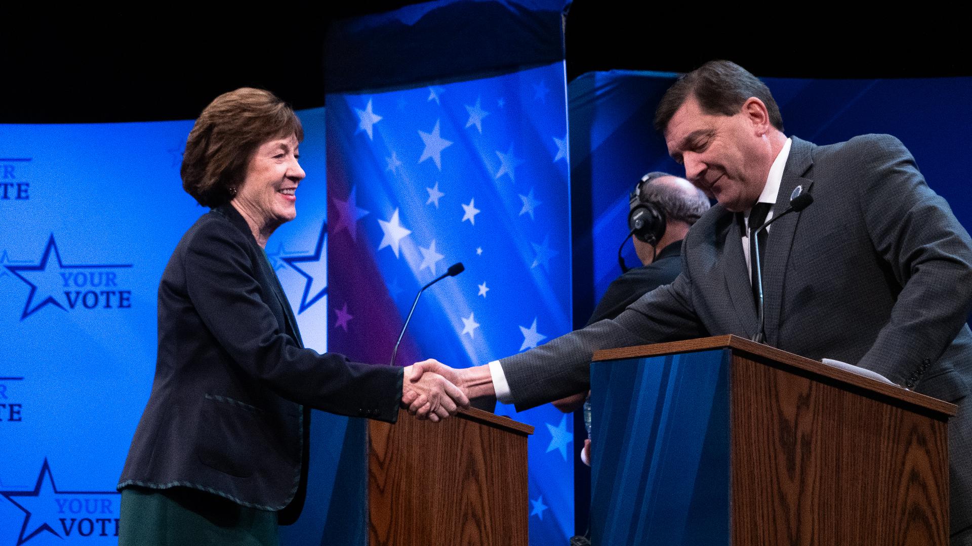 Sen. Susan Collins and Troy Jackson debate for the fourth and final ...