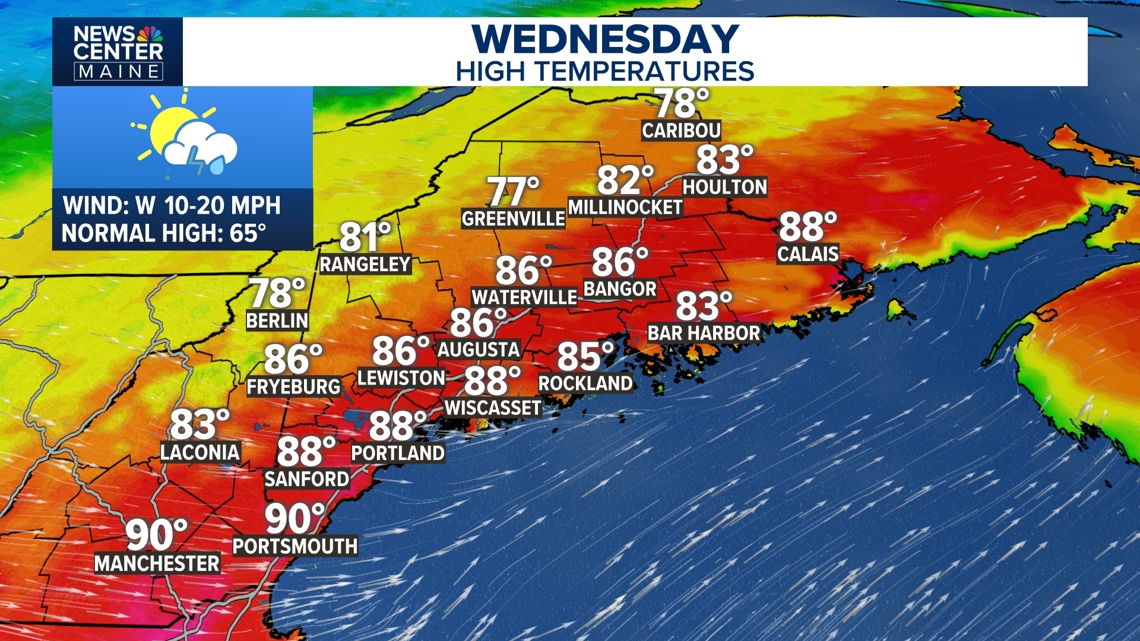Record warmth possible again Wednesday