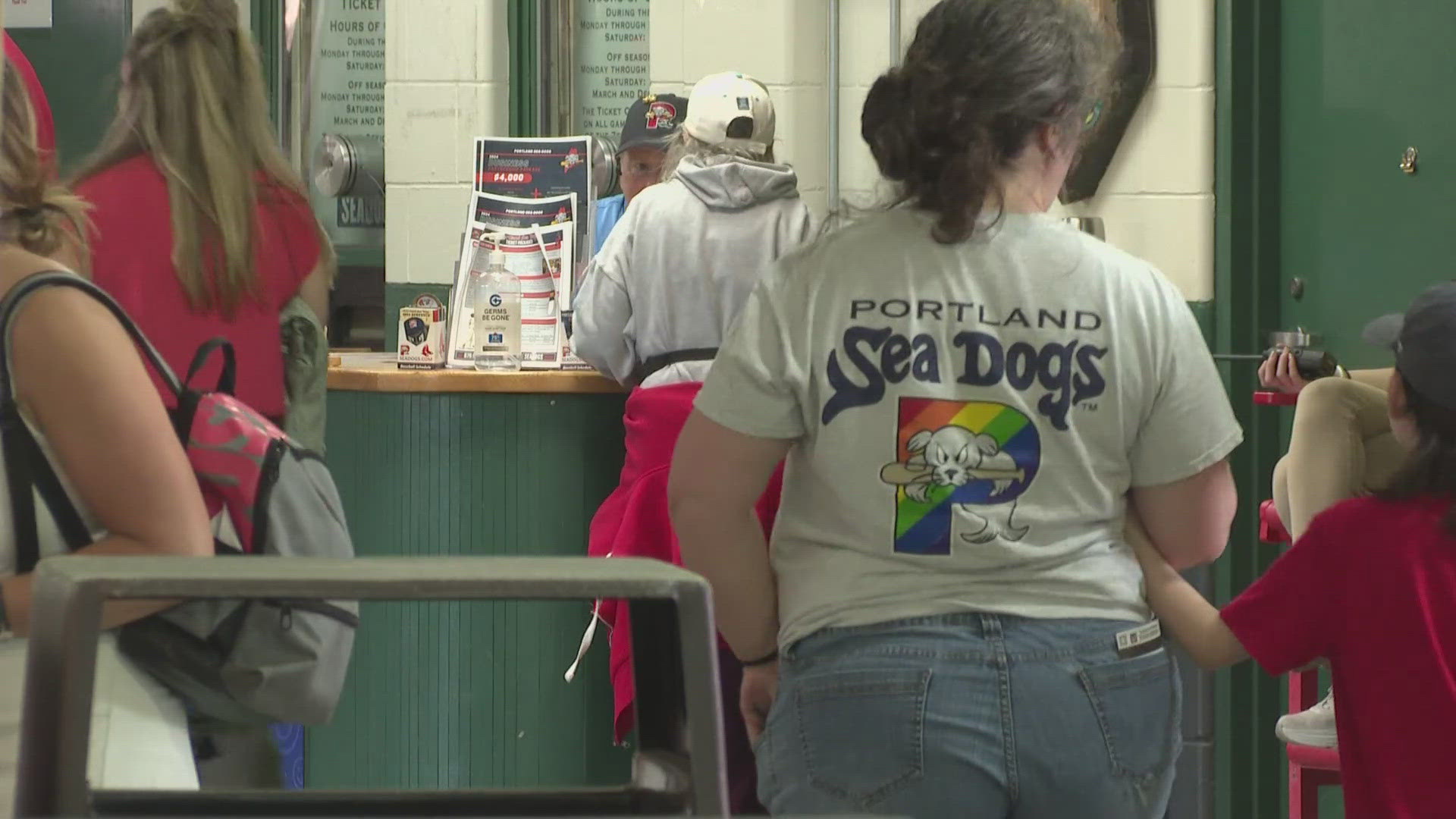 Mental health advocacy groups like NAMI Maine and Sweetser were at Hadlock Field for Wednesday night's game.