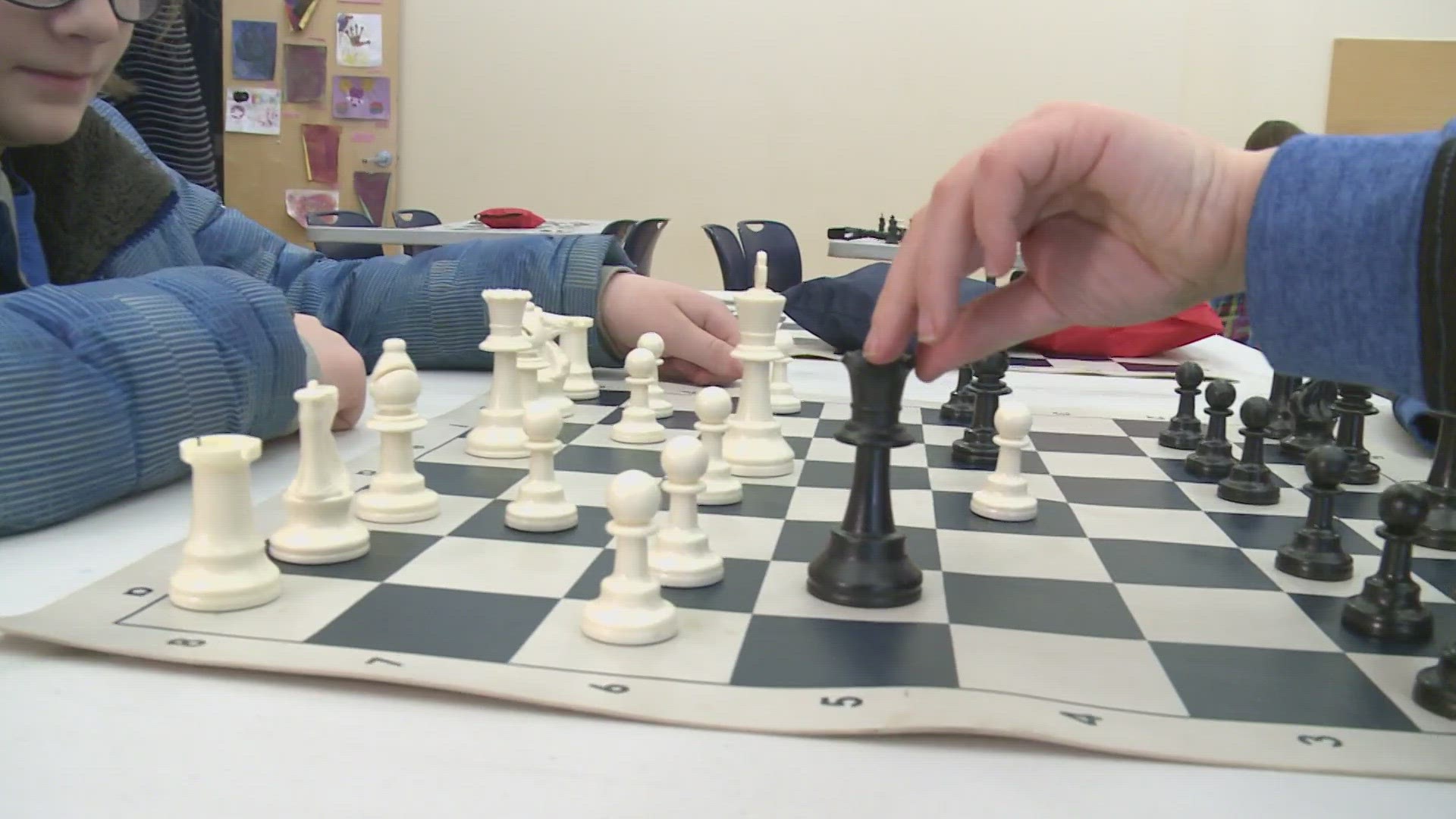 Bruce Haffner focuses his time on teaching chess to students in four Maine school districts. It's a game he says can help students develop many lifelong lessons.