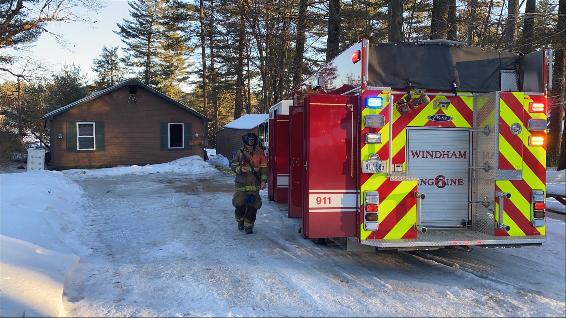 Windham fire closes road damages home newscentermaine com