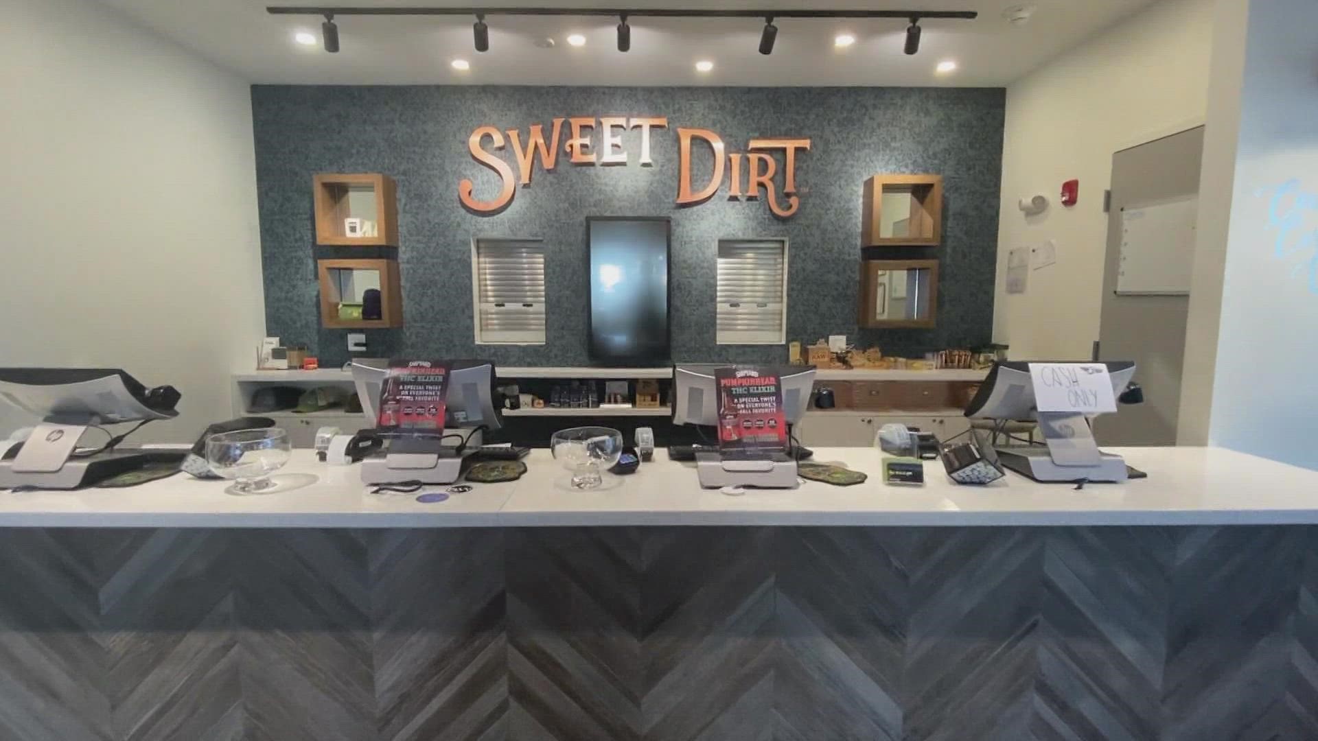 Sweet Dirt was broken into early Friday morning. The prospective thieves made off with gummies that had no THC in them, according to Portland police.
