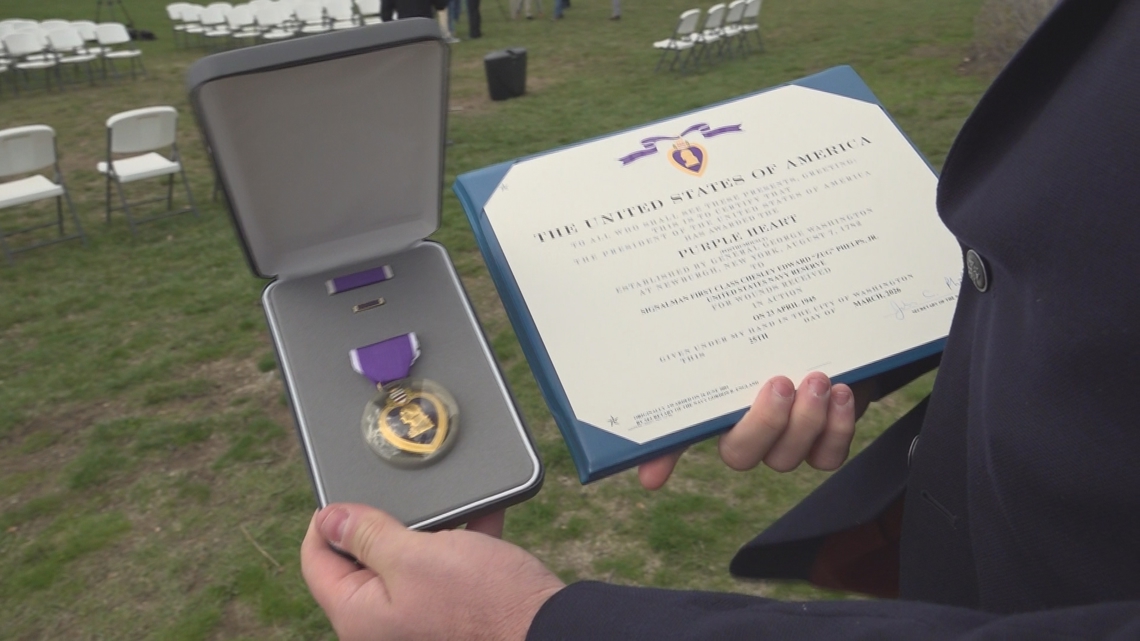 Maine sailors killed in USS Eagle sinking receive Purple Heart