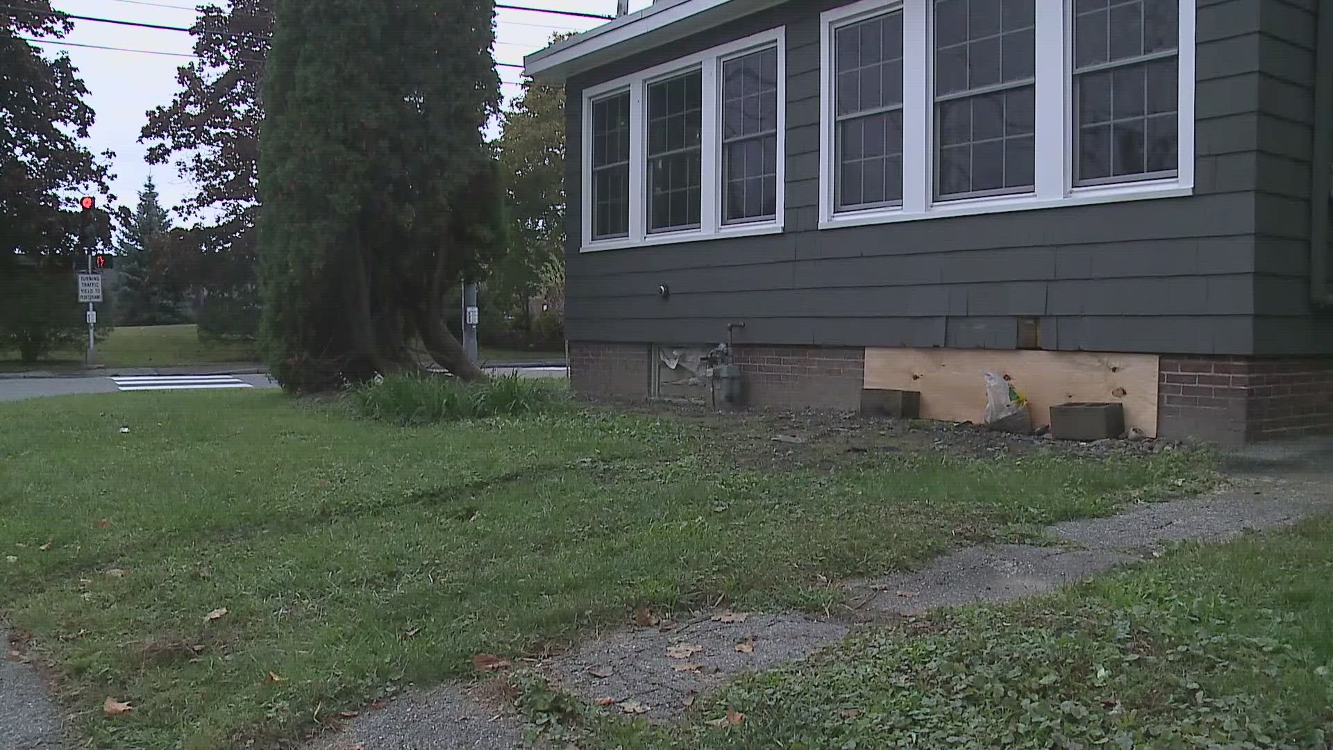 Police are searching for a man who allegedly fled the scene after crashing into a Portland home Tuesday evening.