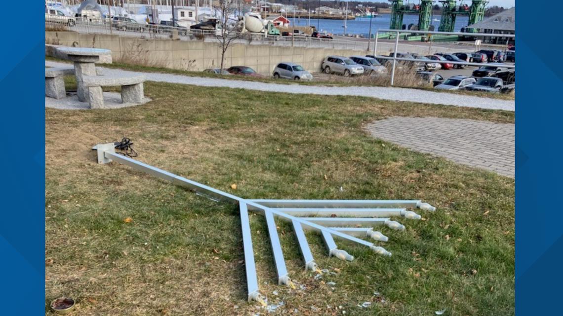 Community menorah in Rockland vandalized | newscentermaine.com - Vimarsana News