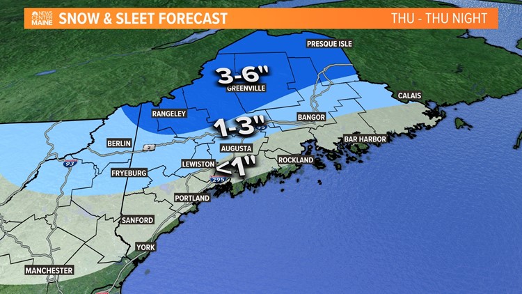 Icy mix for some in Maine on Thursday
