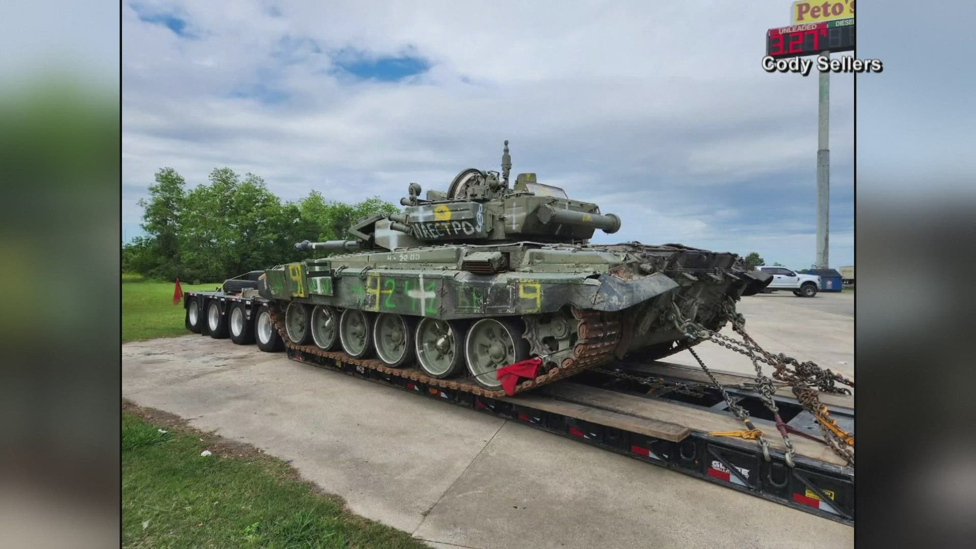 Why the tank was brought to the U.S. and traveling through Louisiana remains unknown.